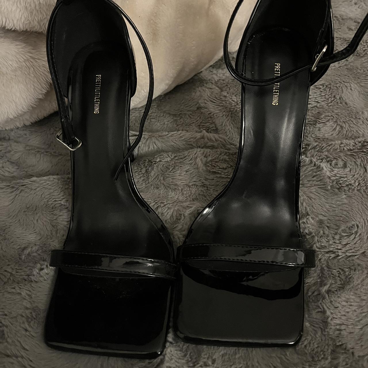 Plt black square toe heels Worn once Size 5 Open to... - Depop