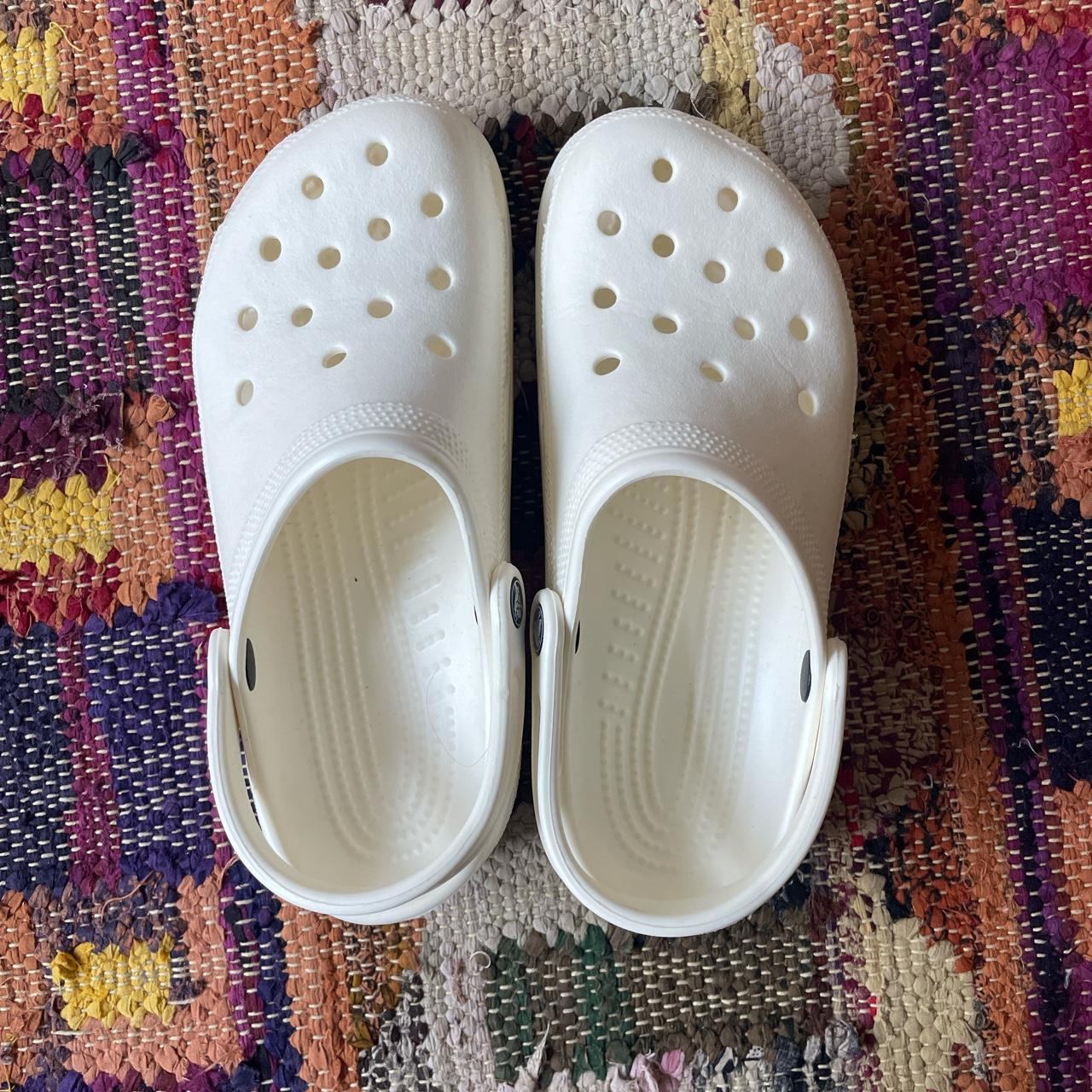 Lightly worn white Crocs Originally bought in 2023... Depop