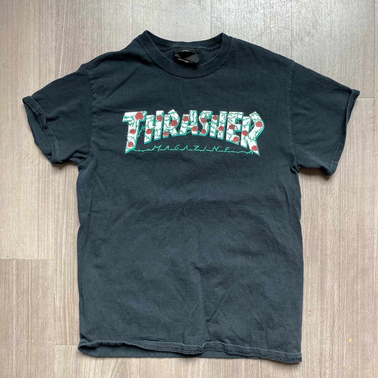 Thrasher Women's Black T-shirt | Depop