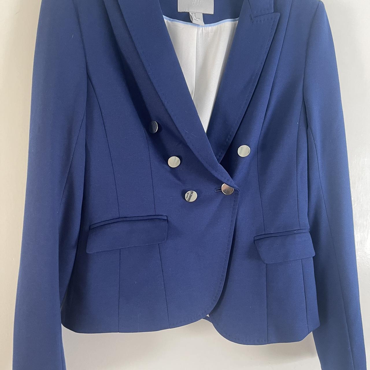 Blue blazer with gold buttons - Depop