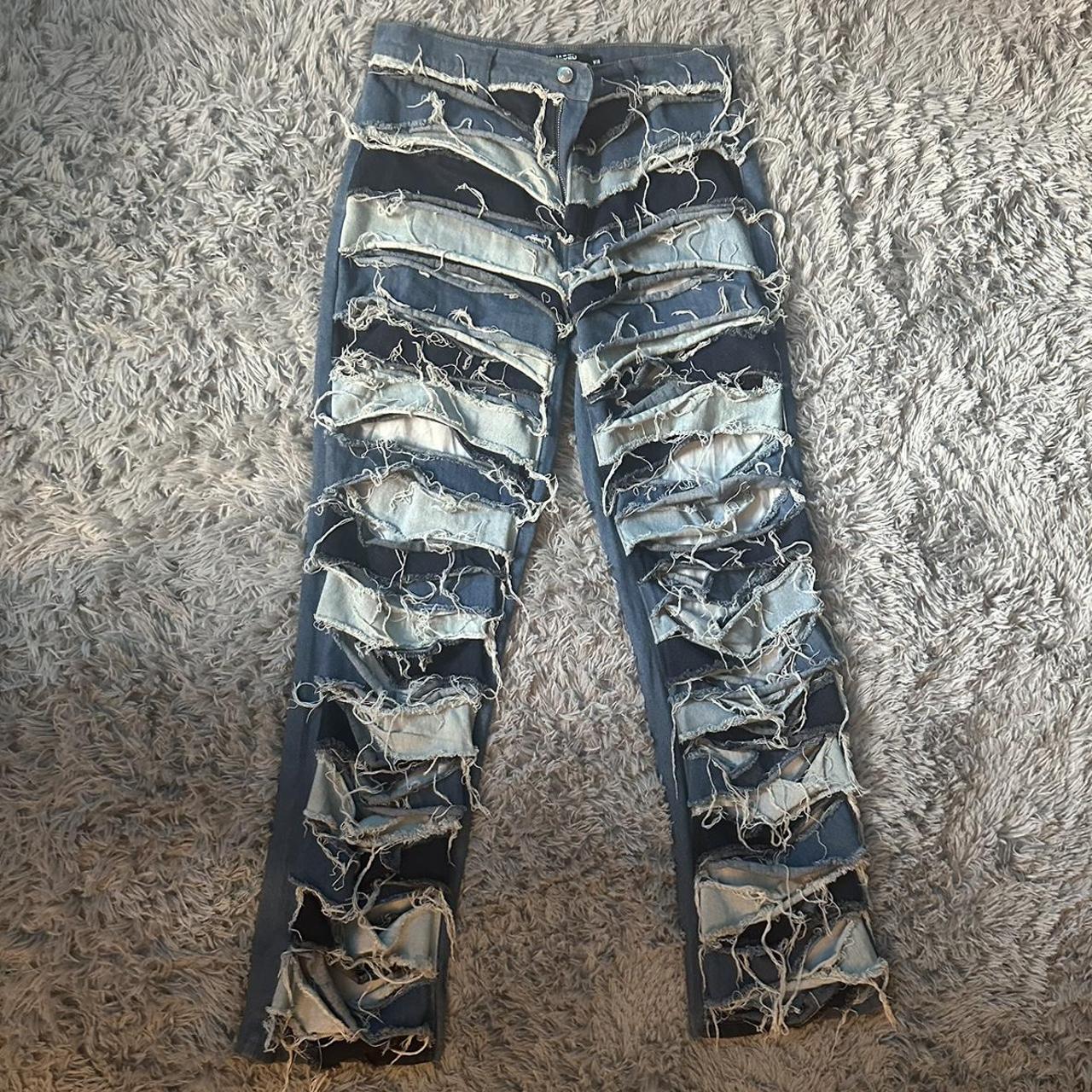 jaded london destroyed jeans size 30 waist, they r a... - Depop