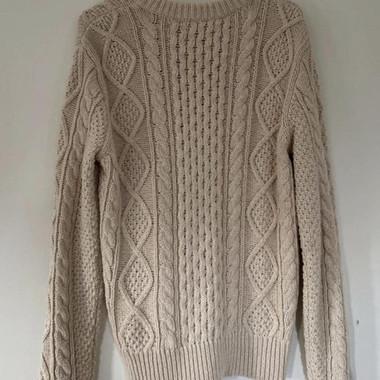 ralph lauren cable knit rory gilmore white/ cream... - Depop