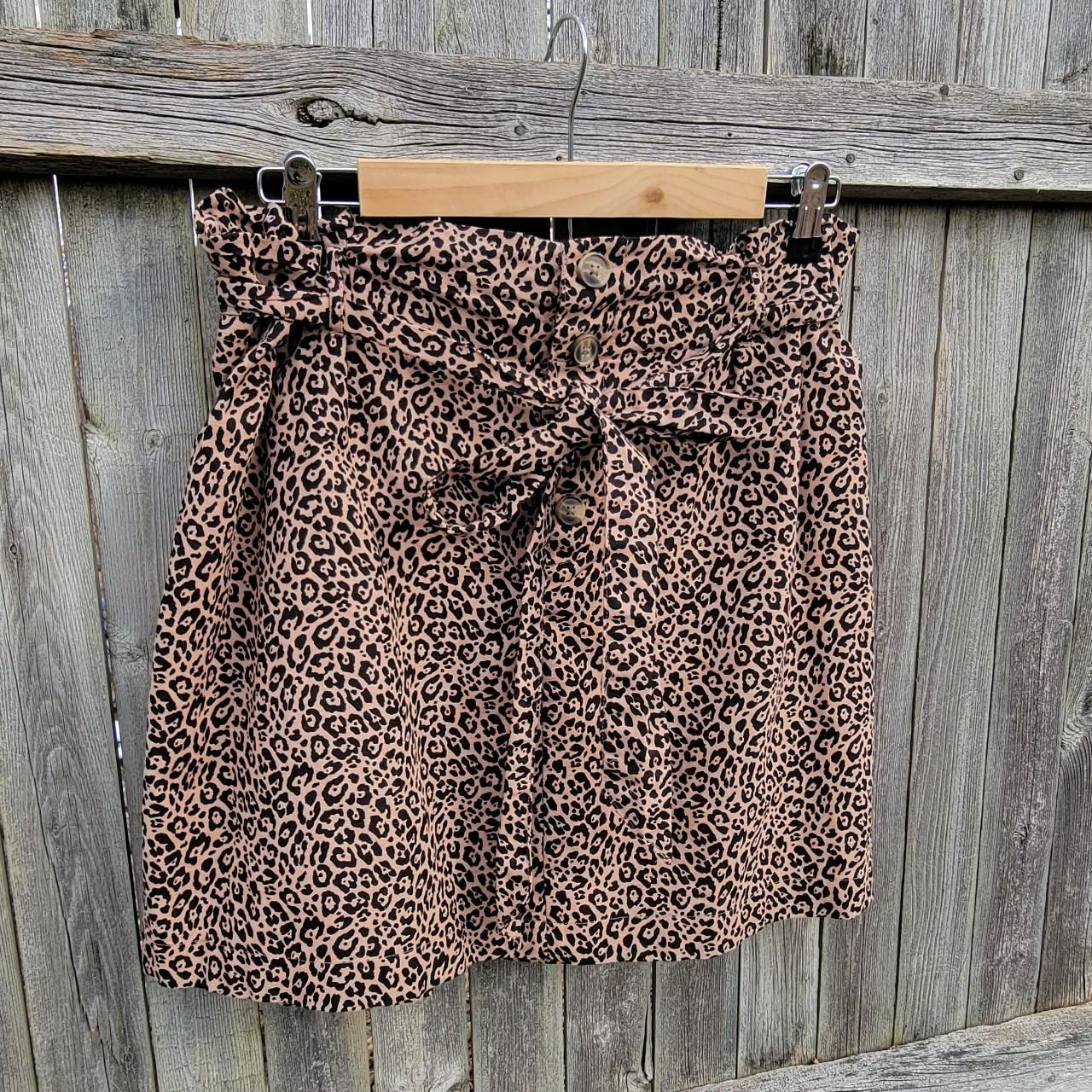 Paper bag leopard clearance skirt