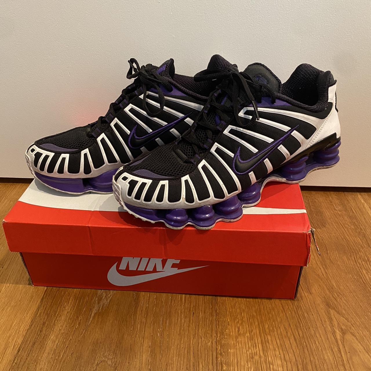 nike shox white and purple