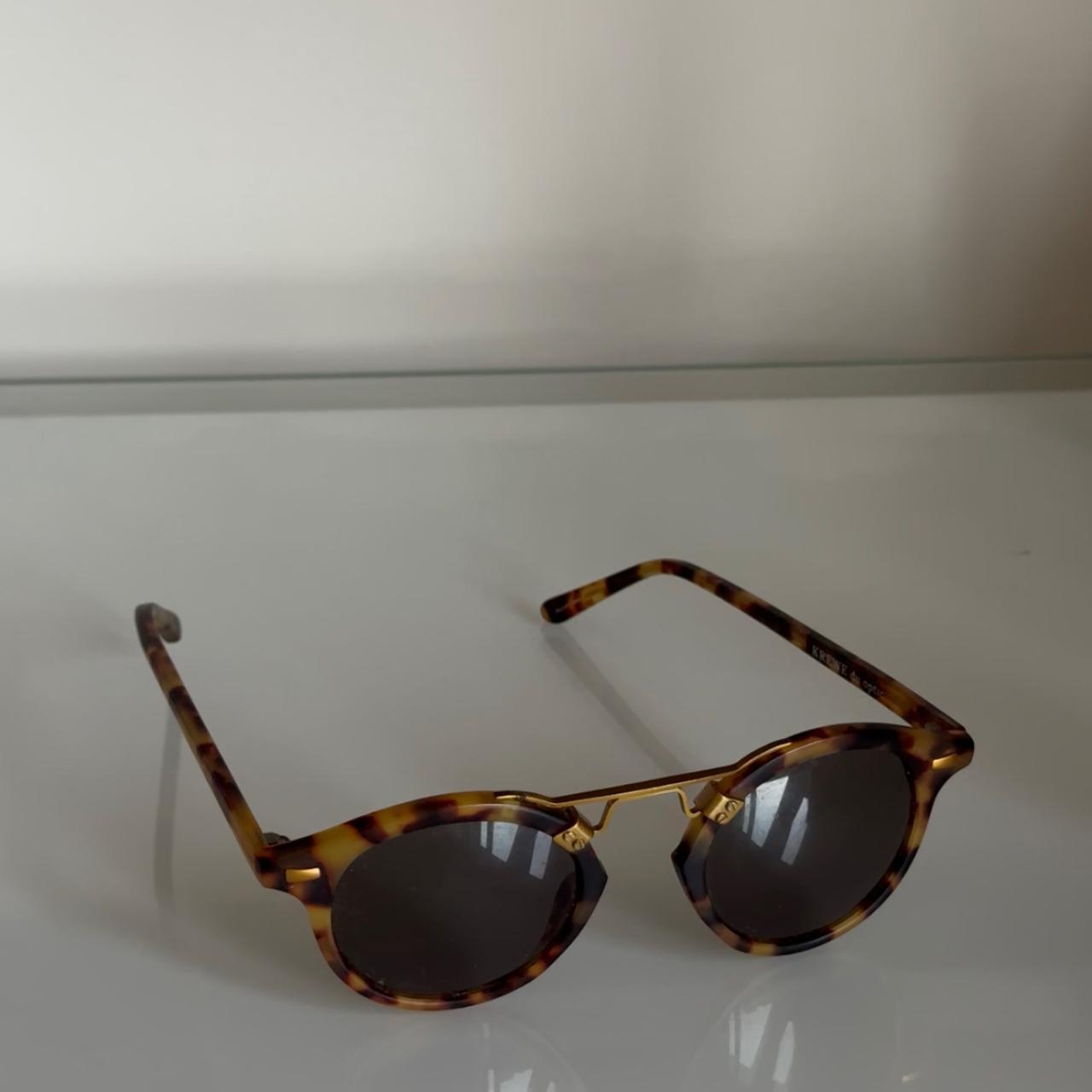 Krewe Eyewear 24K gold x dark brown lens classic... Depop