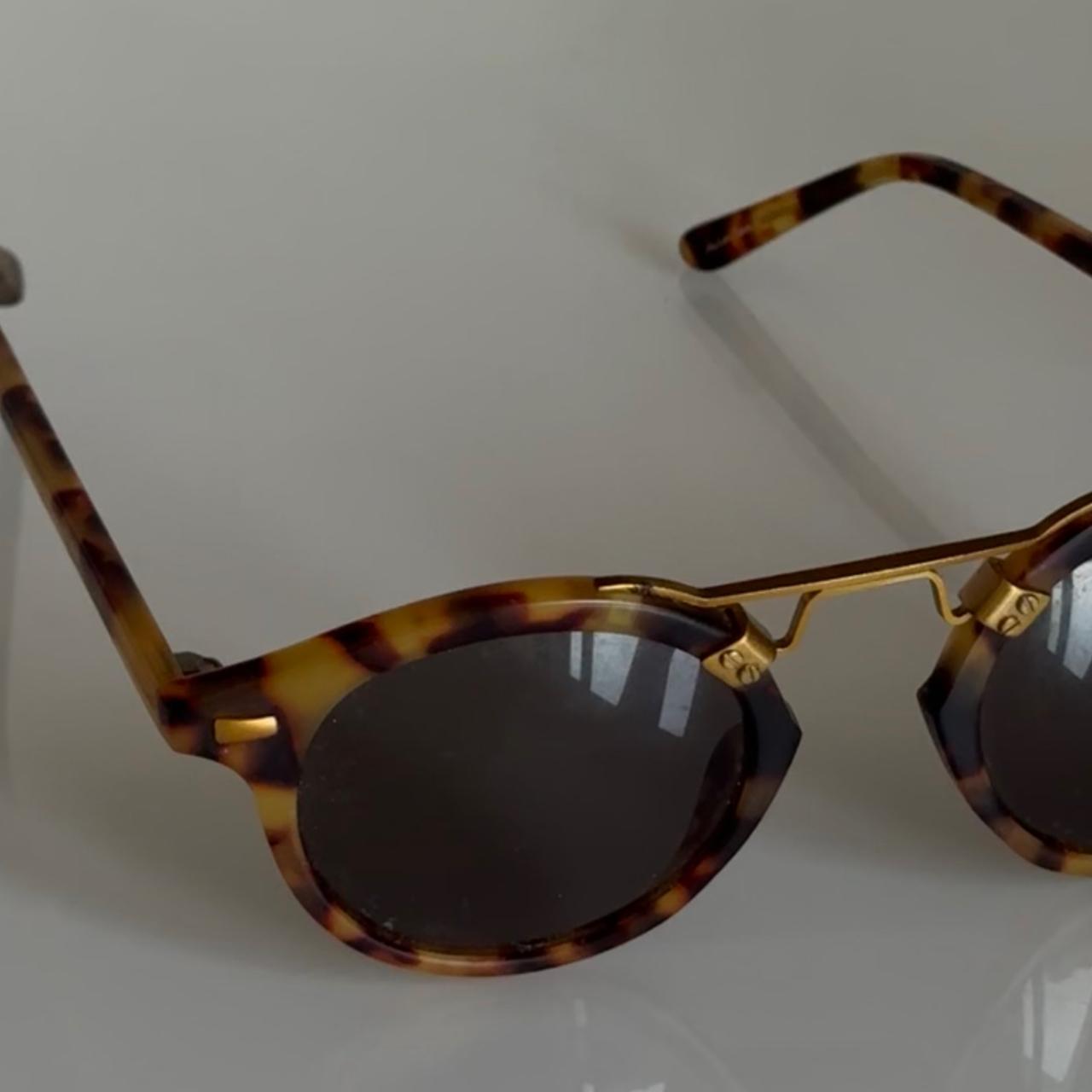 Krewe Eyewear 24K gold x dark brown lens classic... Depop