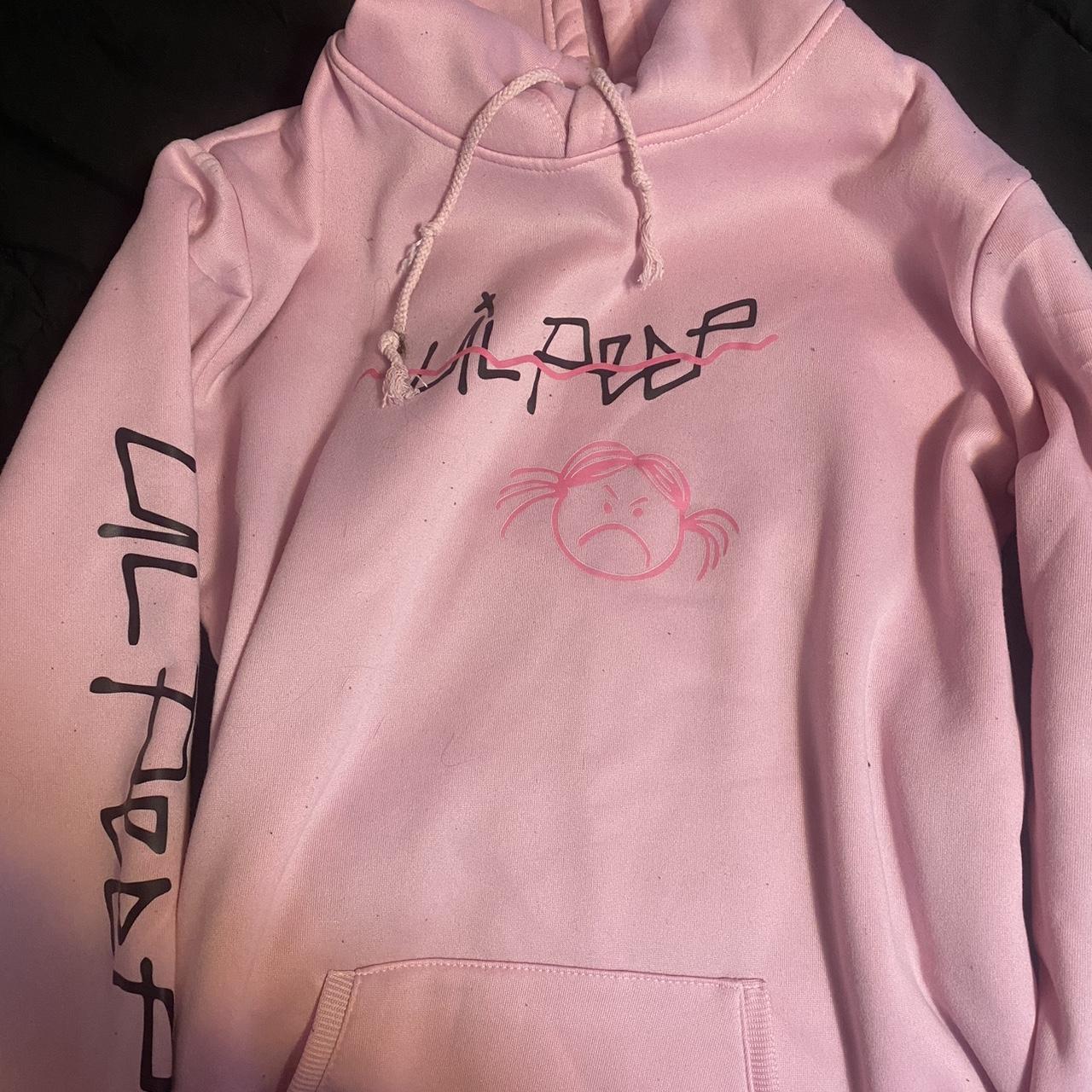 pink lil peep hoodie unofficial merch fits Depop