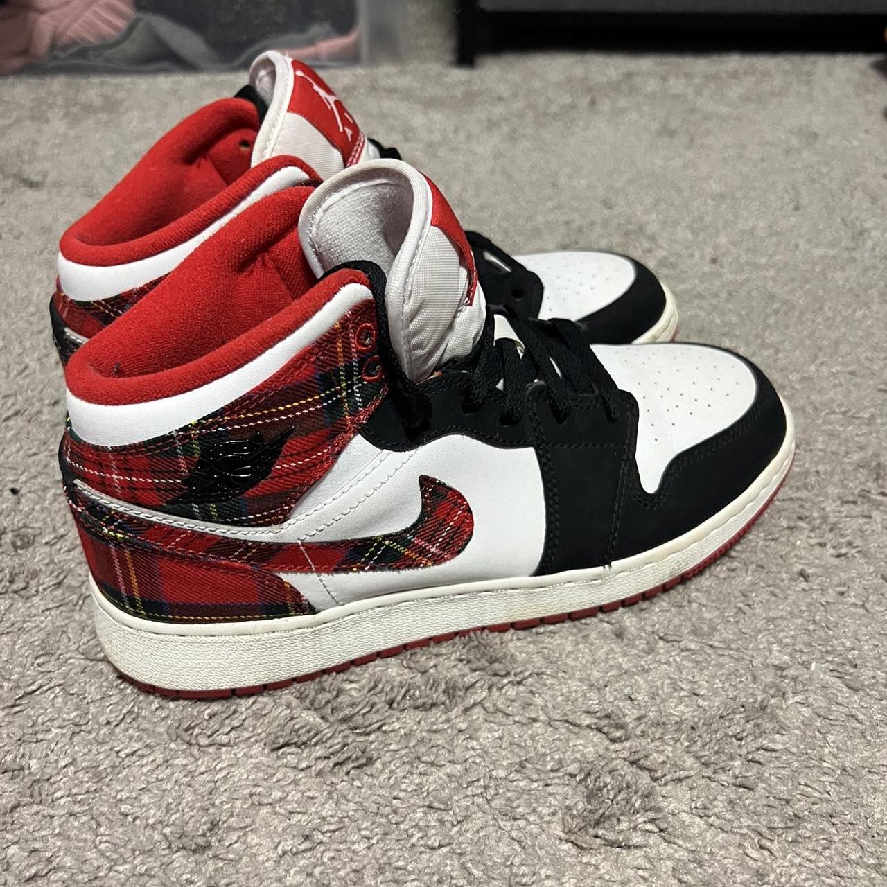 Jordan 1 discount mid white plaid