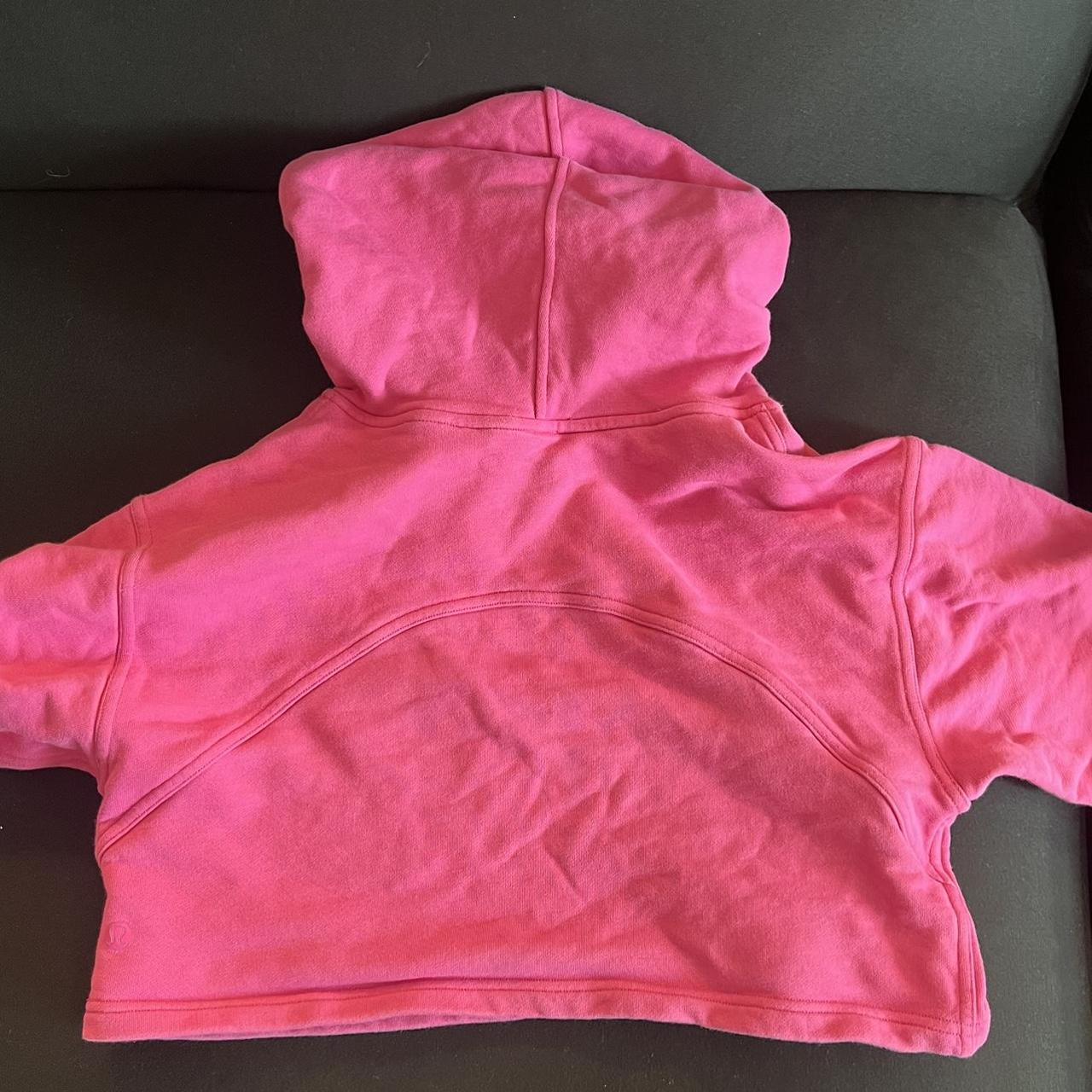Pink Lululemon oversized cropped hoodie Hot pink - Depop