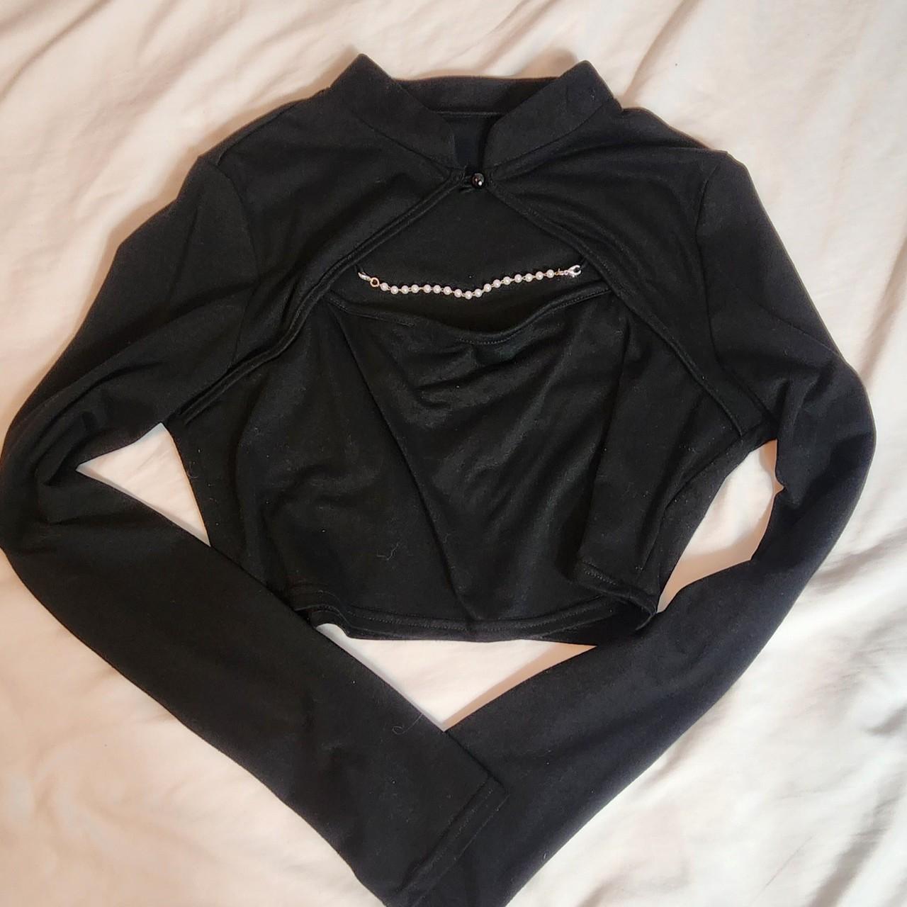 Really Cute Black Crop Top Size L Only Worn Depop