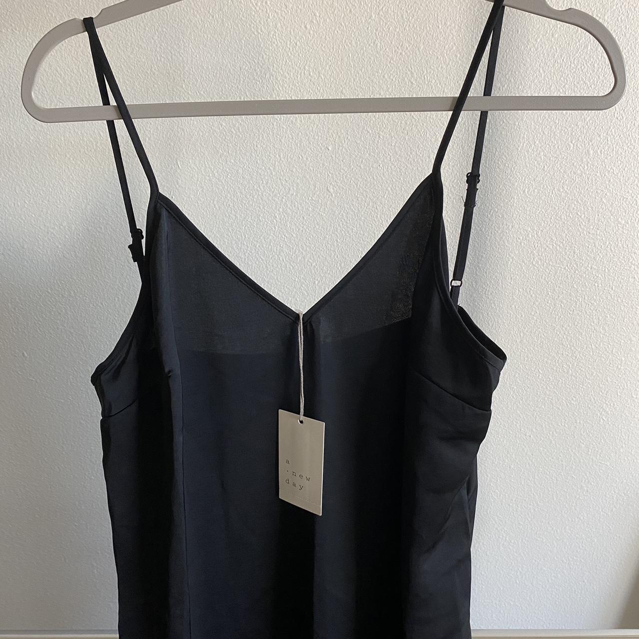 new with tags silky black slip dress #nwt #slipdress - Depop