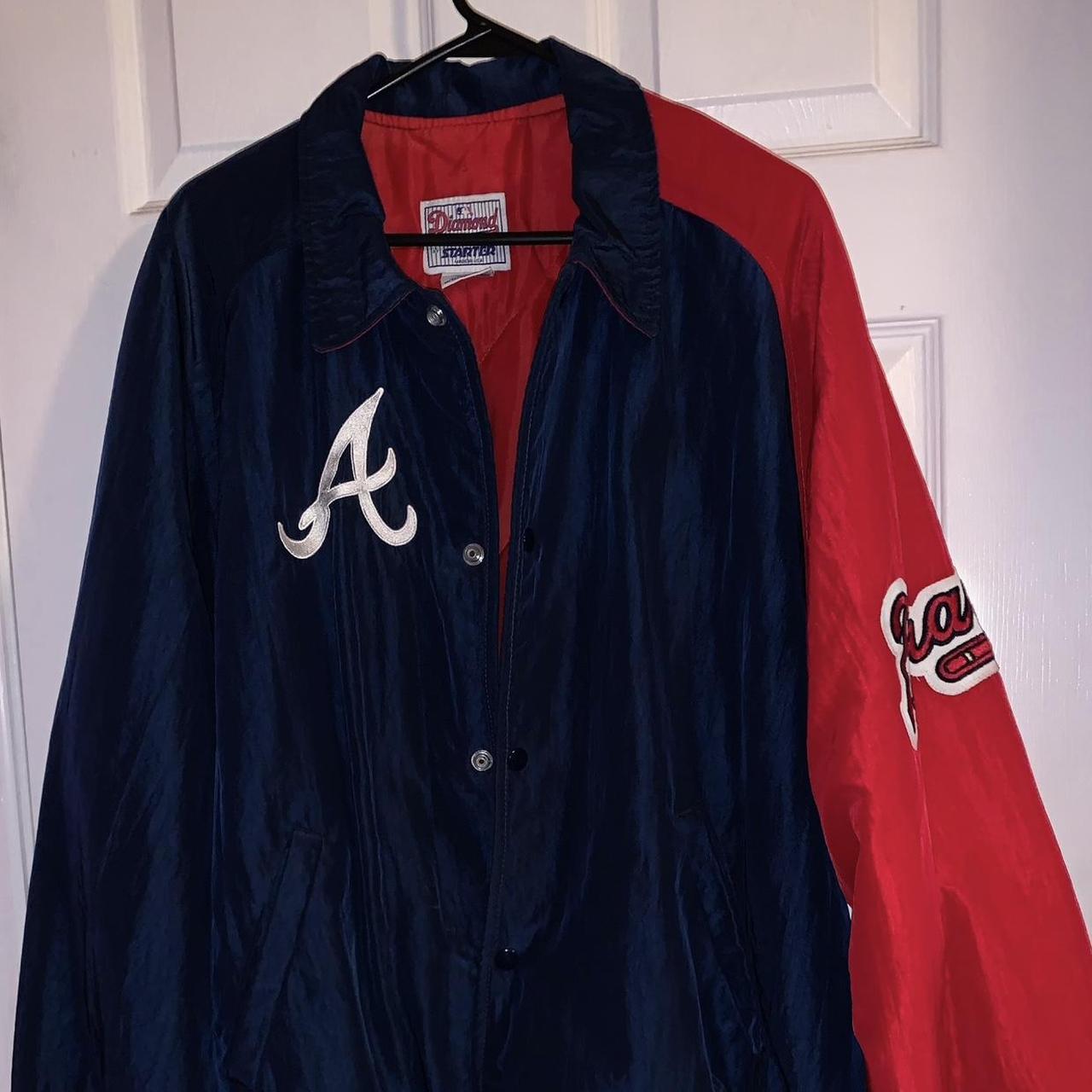 Vintage Starter (Diamond Collection) - Atlanta Braves Windbreaker 1990s Large