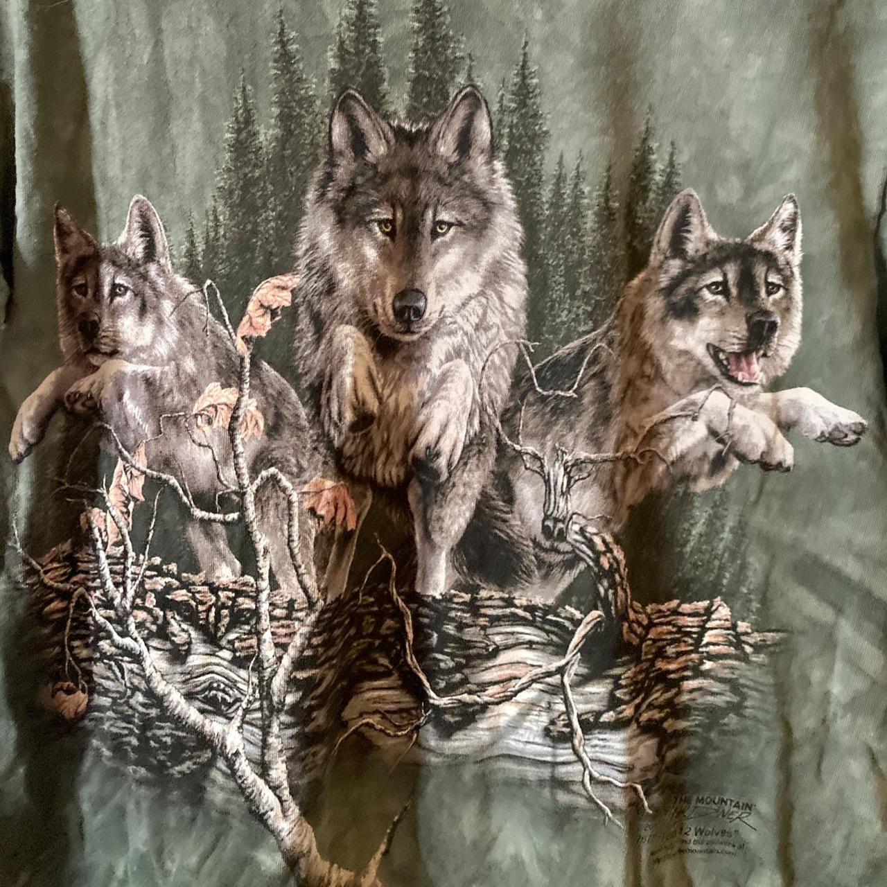 tie dye wolf shirt