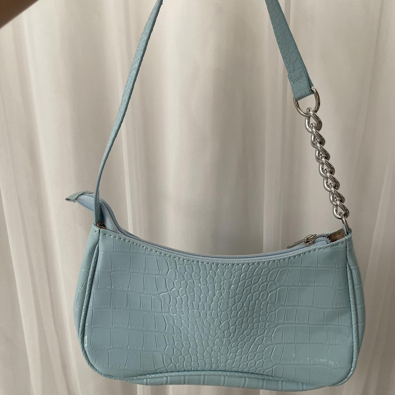 Light blue shoulder bag bag purse minibag... Depop
