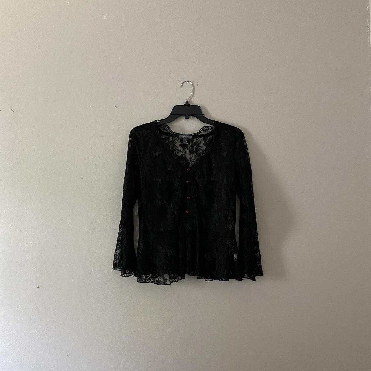 Black Lace Top - Depop