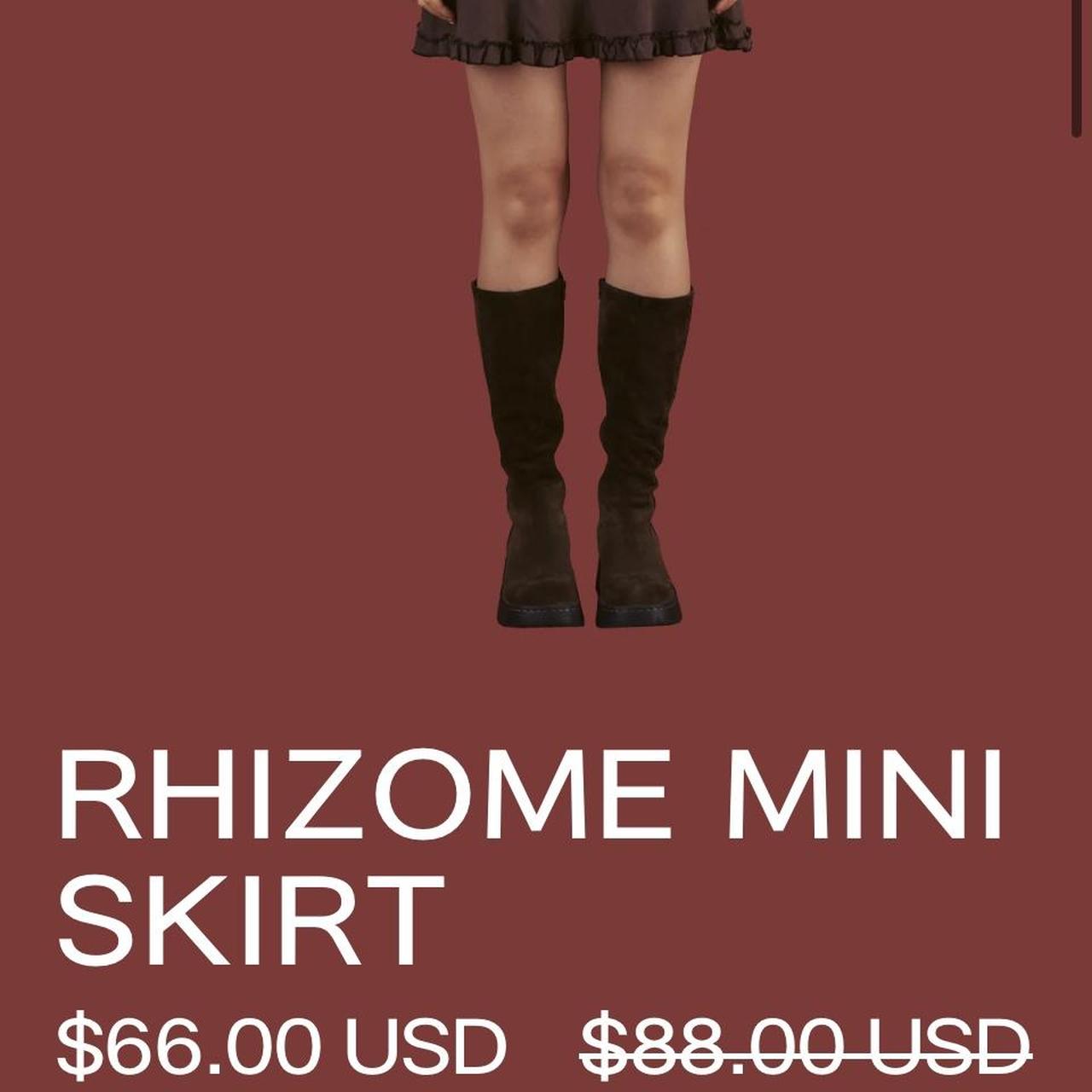 New UNIF brown Rhizome mini skirt size medium... - Depop