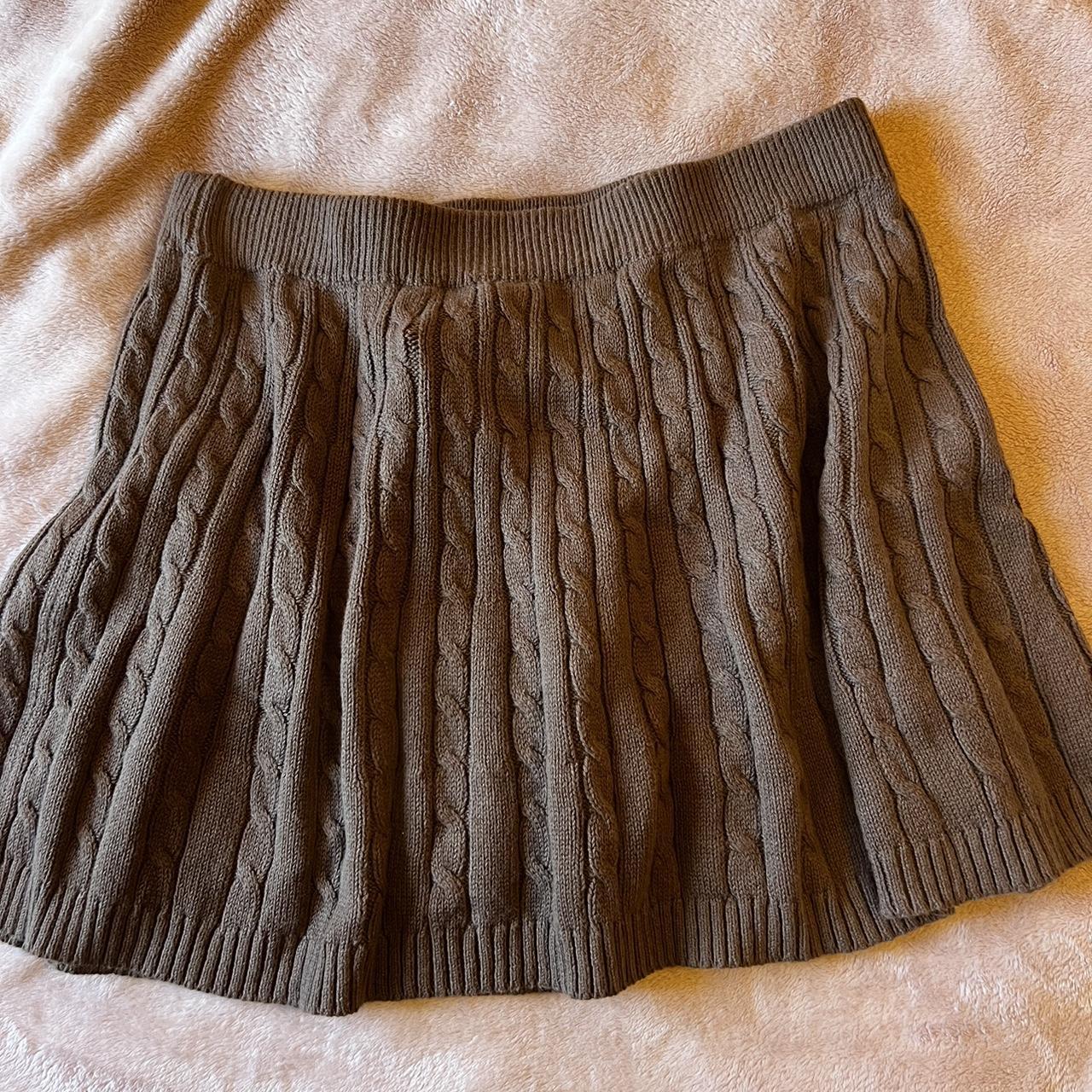 Brown knit American Eagle skirt Depop