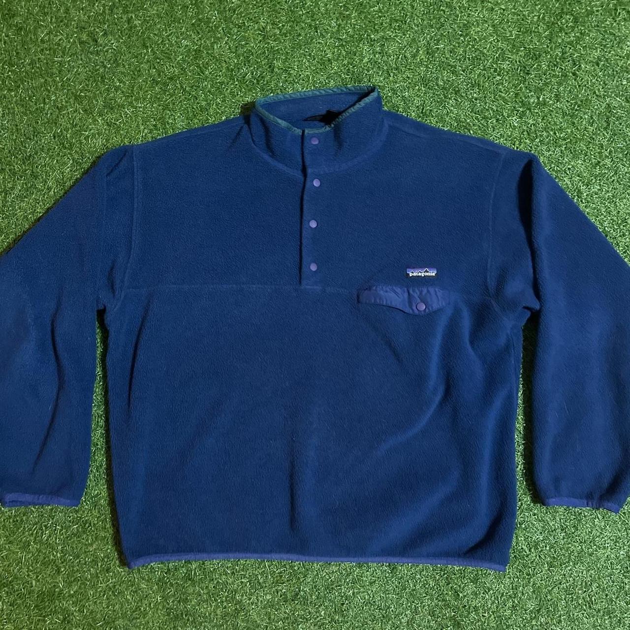 RARE 1996 PATAGONIA SYNCHILLA FLEECE Deep blue color... - Depop