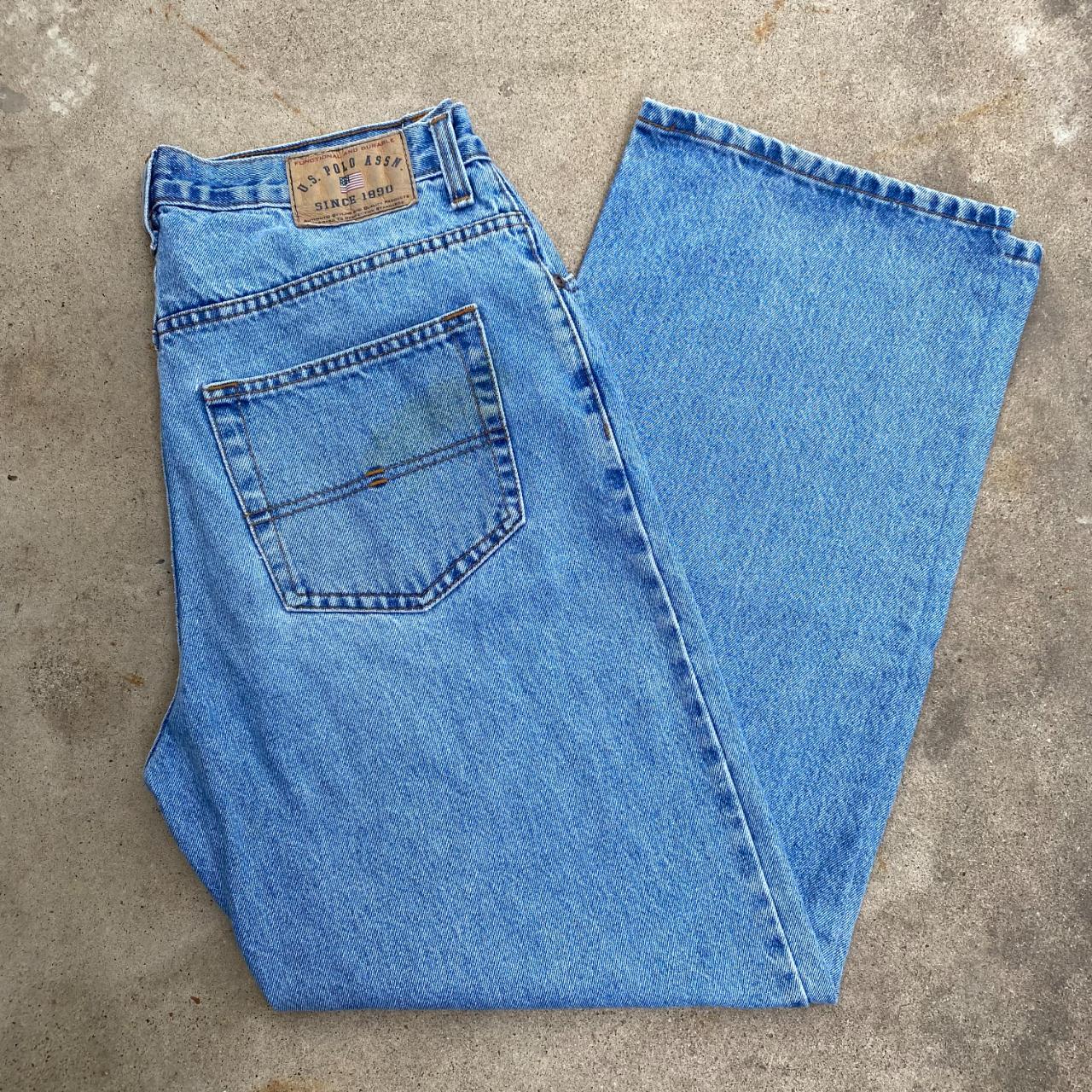 U.S Polo Ralph Lauren 90s baggy blue jeans, Has a...