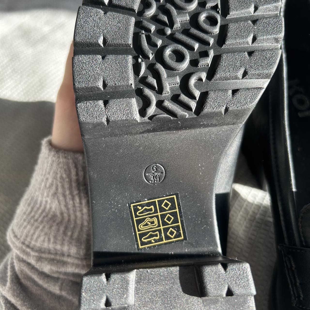 koi chunky heeled loafers in black worn once... Depop