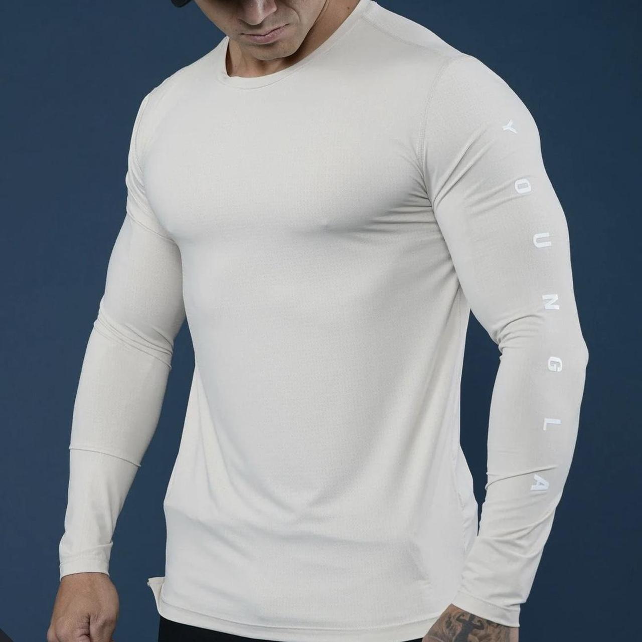 YoungLA Men's Raglan Long Sleeve Crew Neck T-Shirt