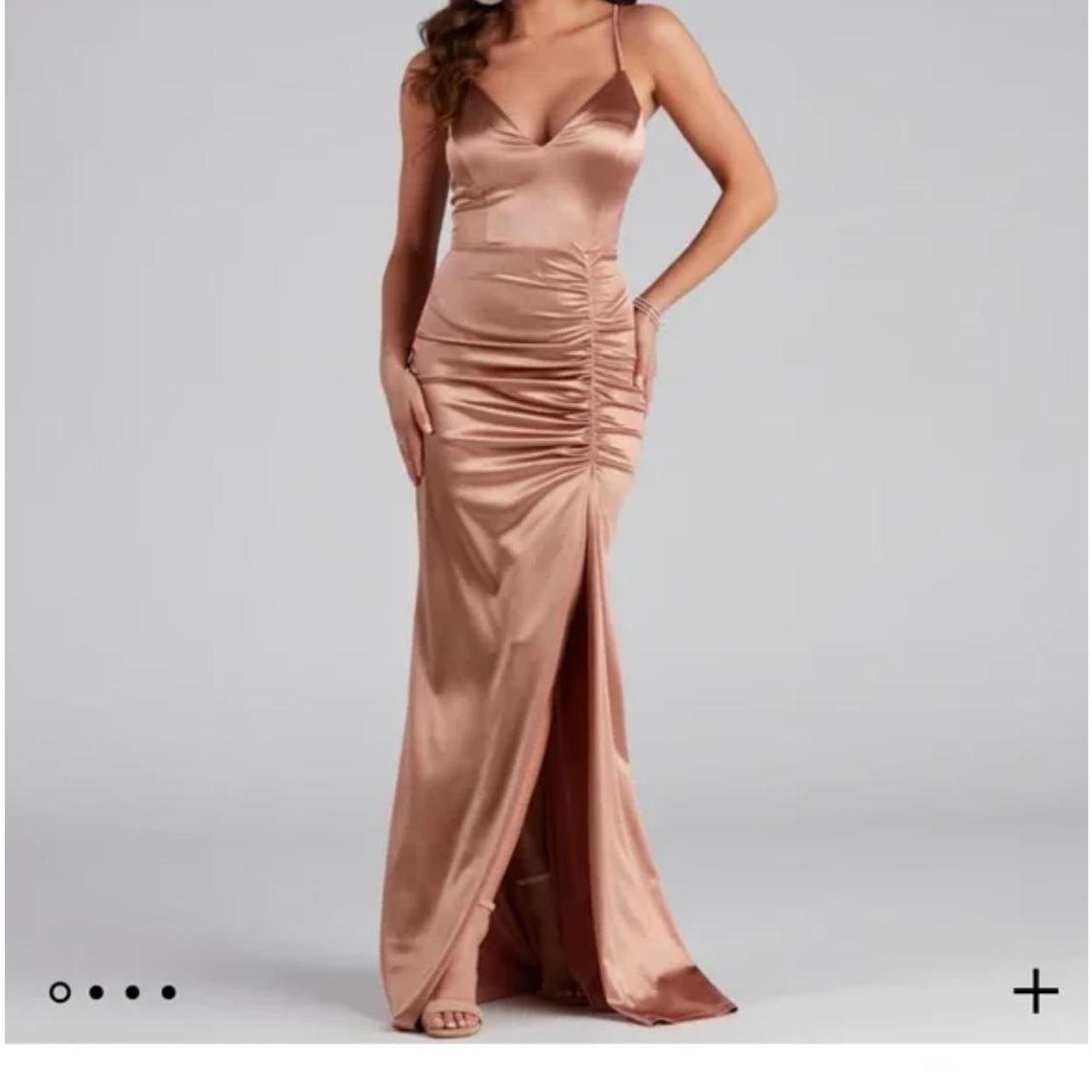 Rose gold hotsell satin gown