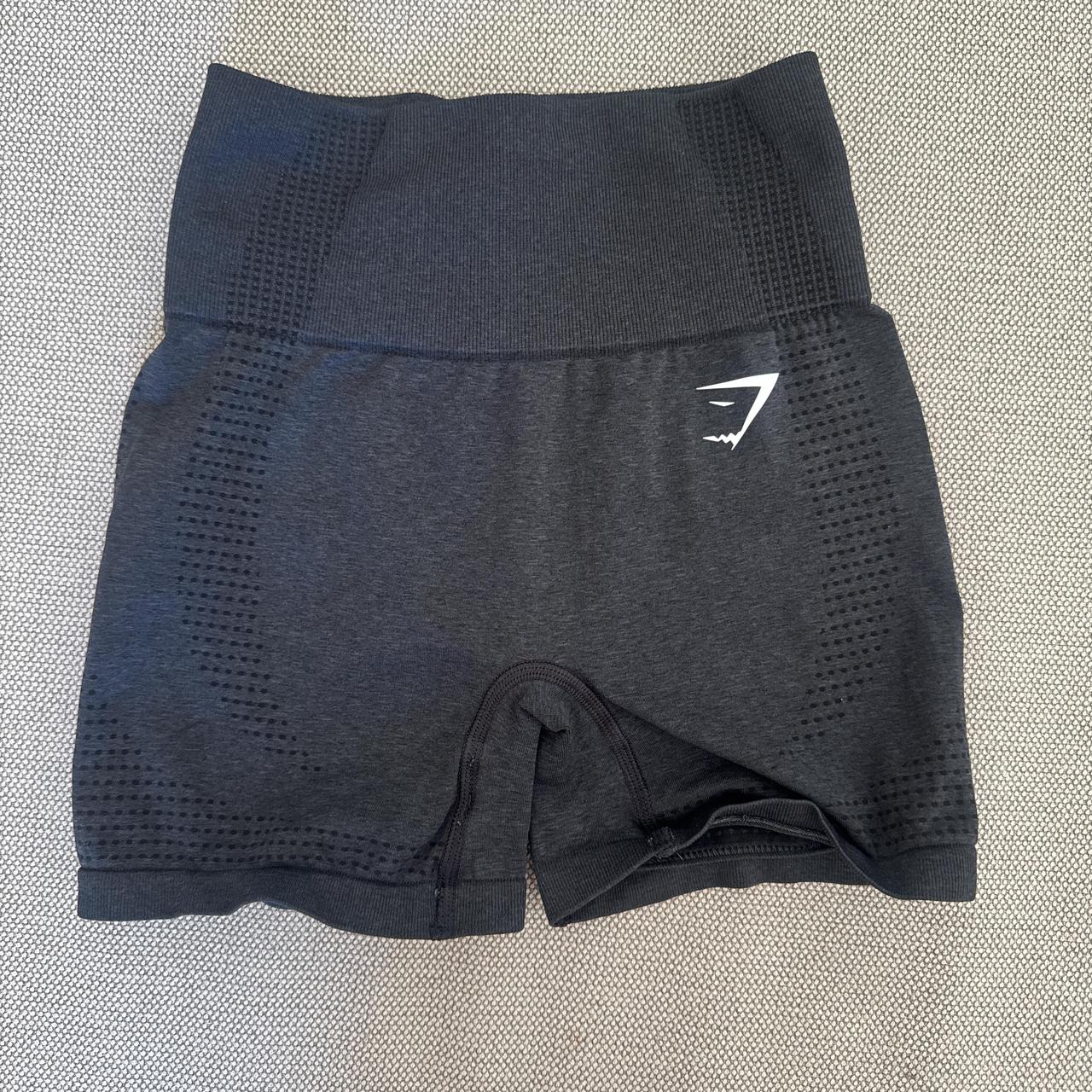 Gymshark Vital Seamless 2.0 Shorts - Black Marl Worn - Depop