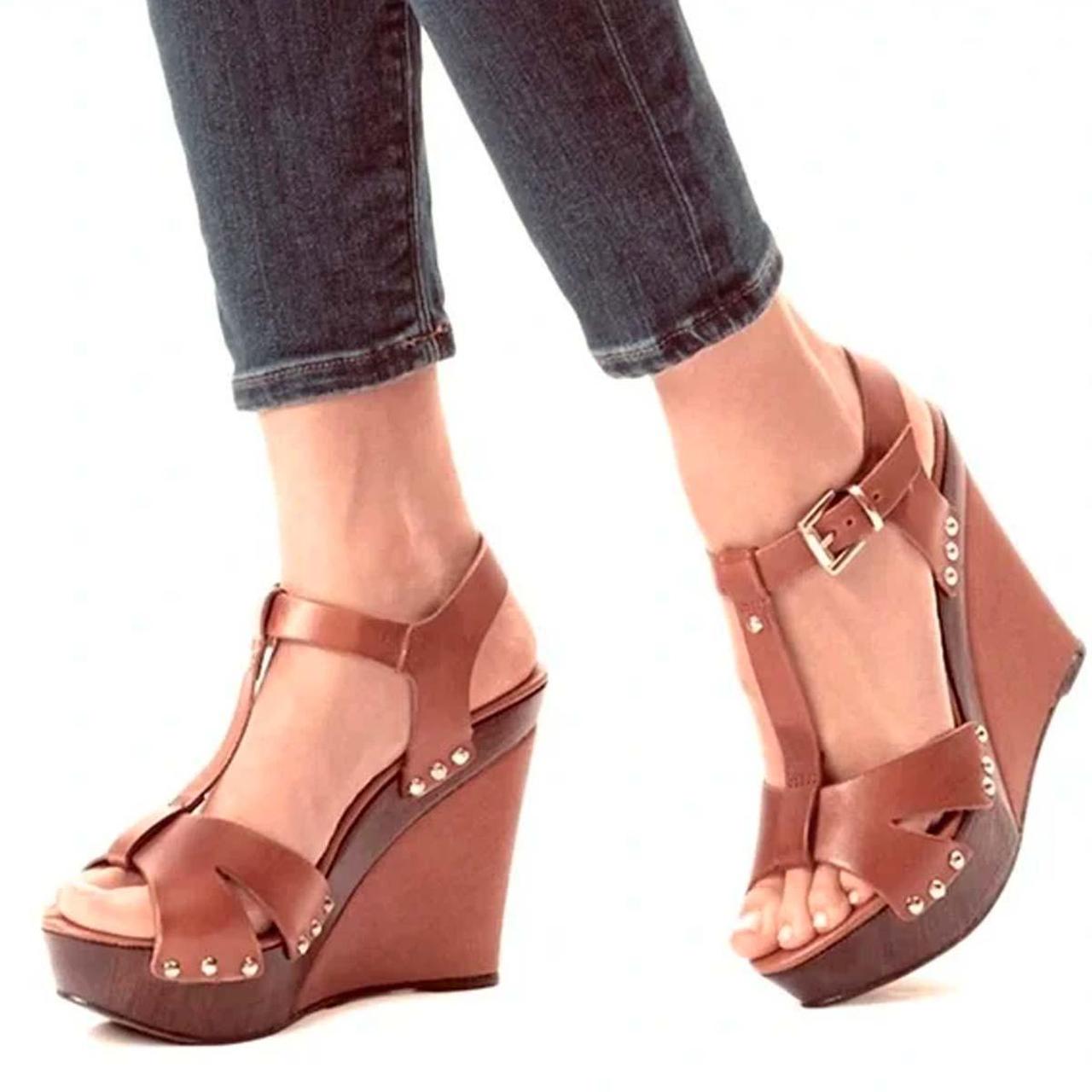 Kurt geiger deals tan wedges