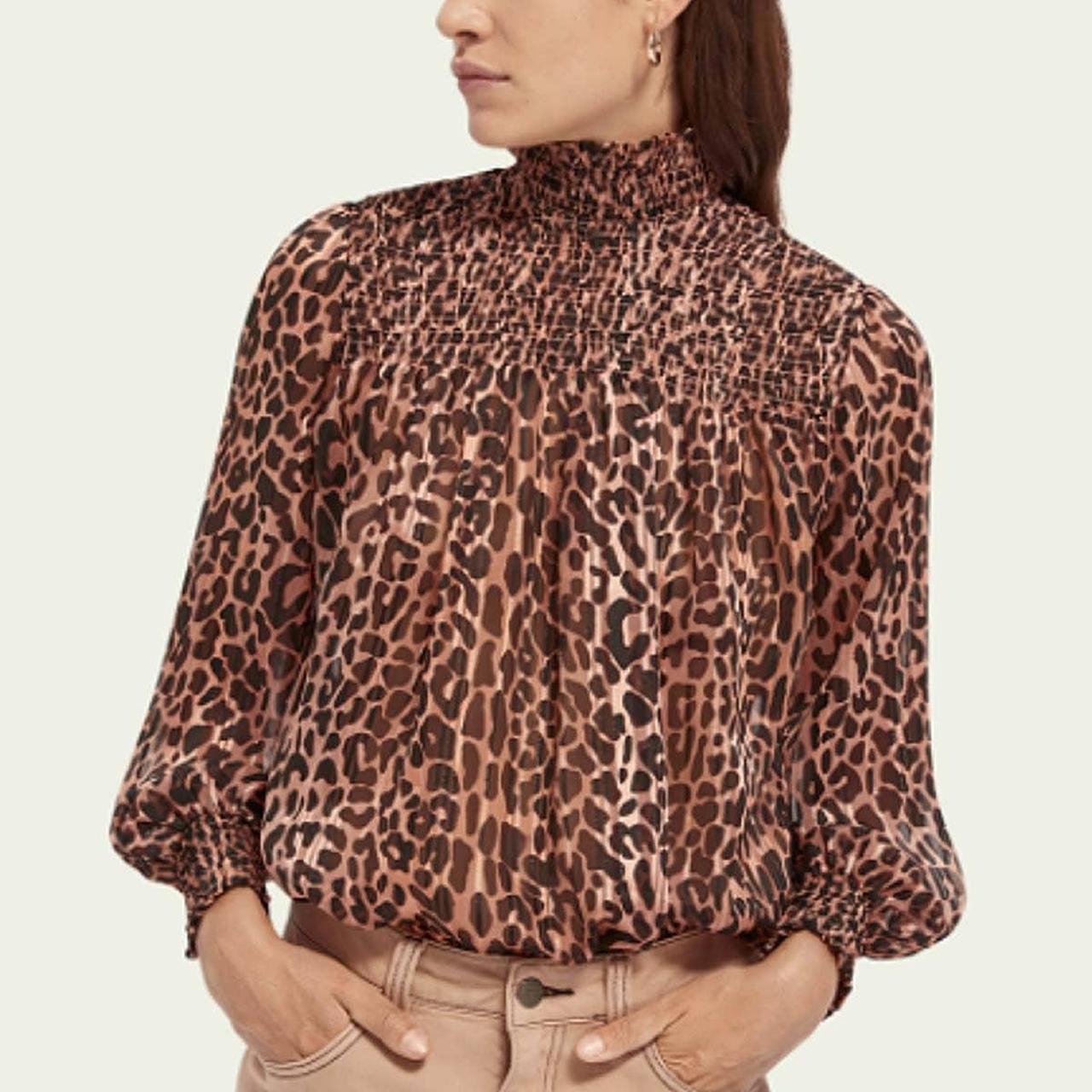 Scotch & Soda metallic leopard print long sleeve - Depop