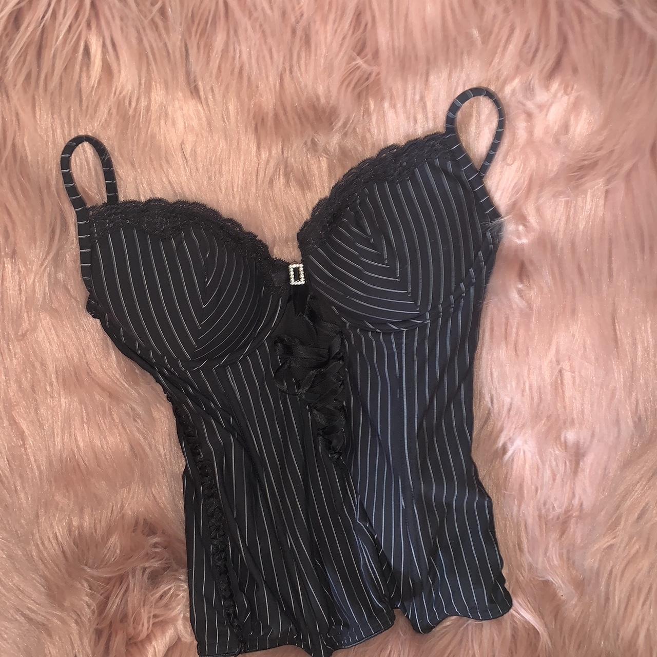 pinstripe corset top