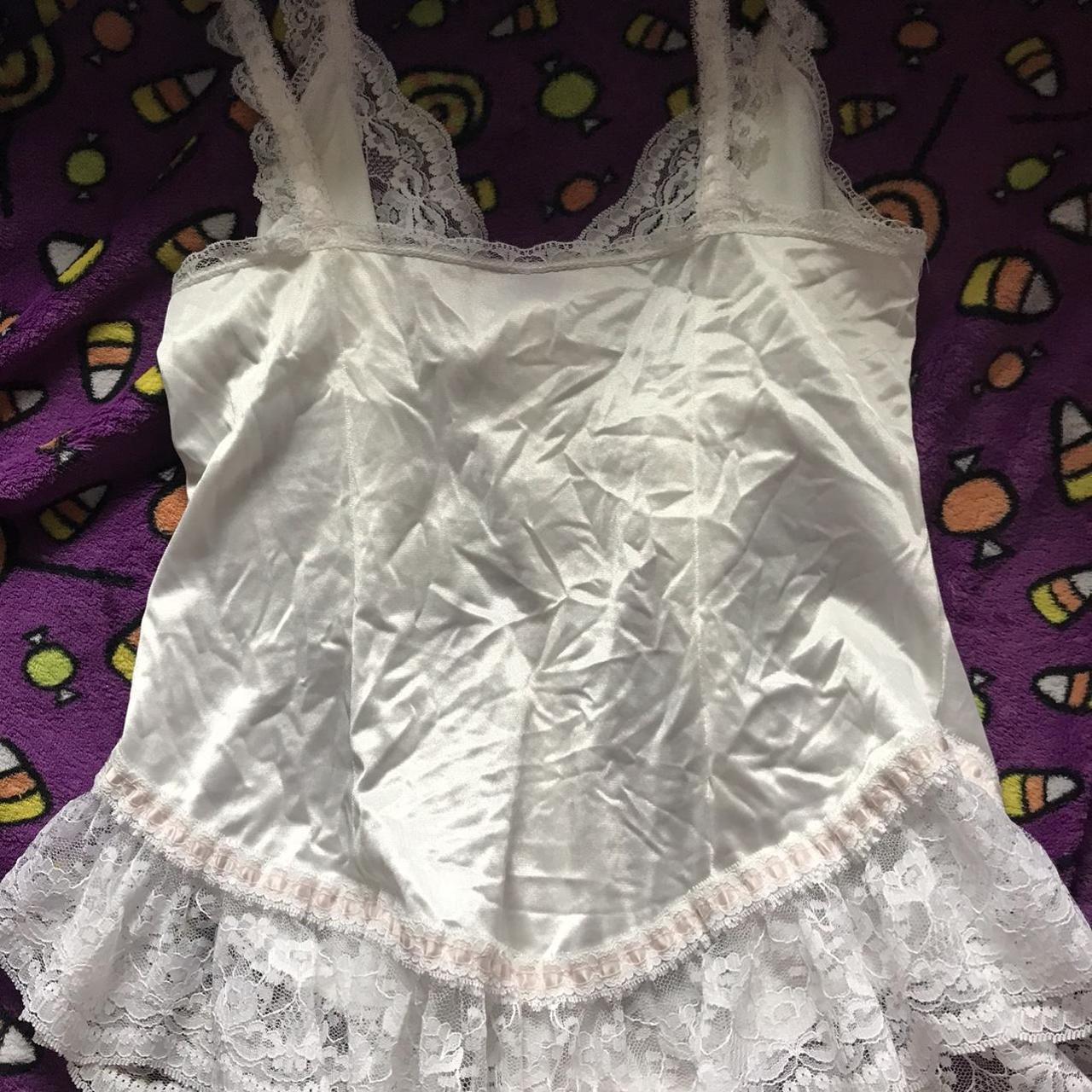 Vintage Coquette lingerie corset top No tag Size:... - Depop