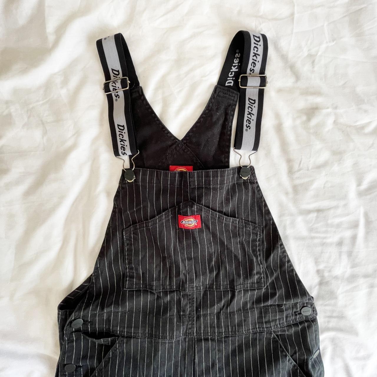 Dickies Girl x Dolls Kill Black and White Pinstripe... Depop