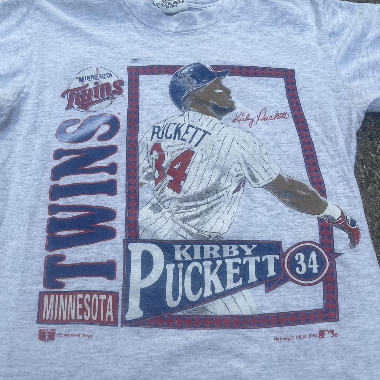 Shirts, Minnesota Twins Kirby Puckett Blue Jersey