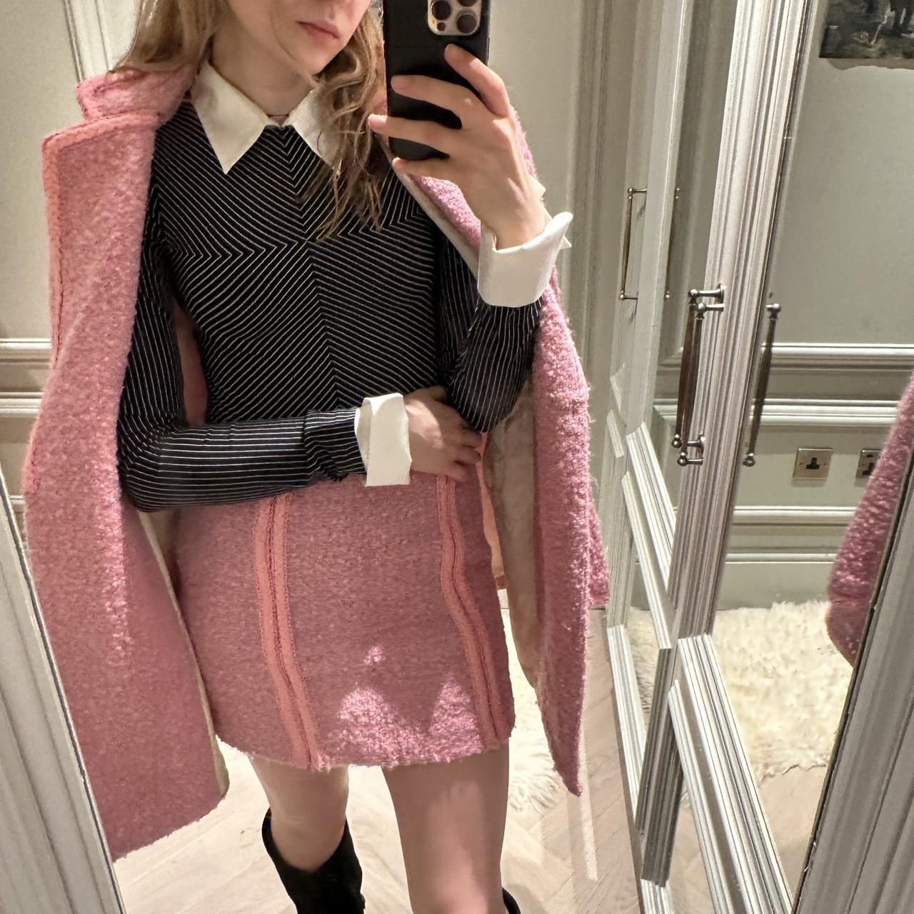 Rotate Lina Boucle baby pink tweed boucle tweed mini | Depop