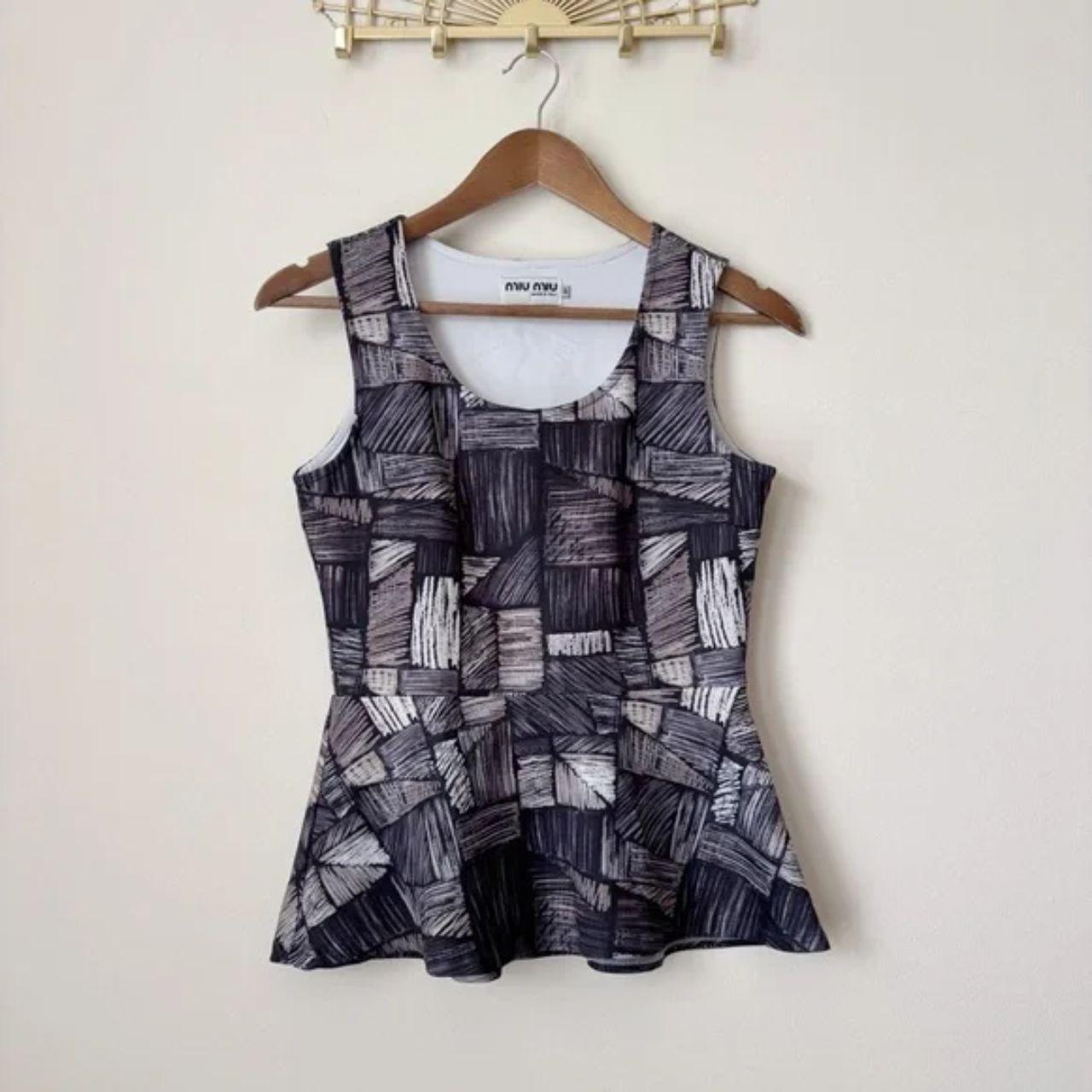 Miu Miu Women's Top - Multi/Grey - S – Miu Miu Bl… - image 1