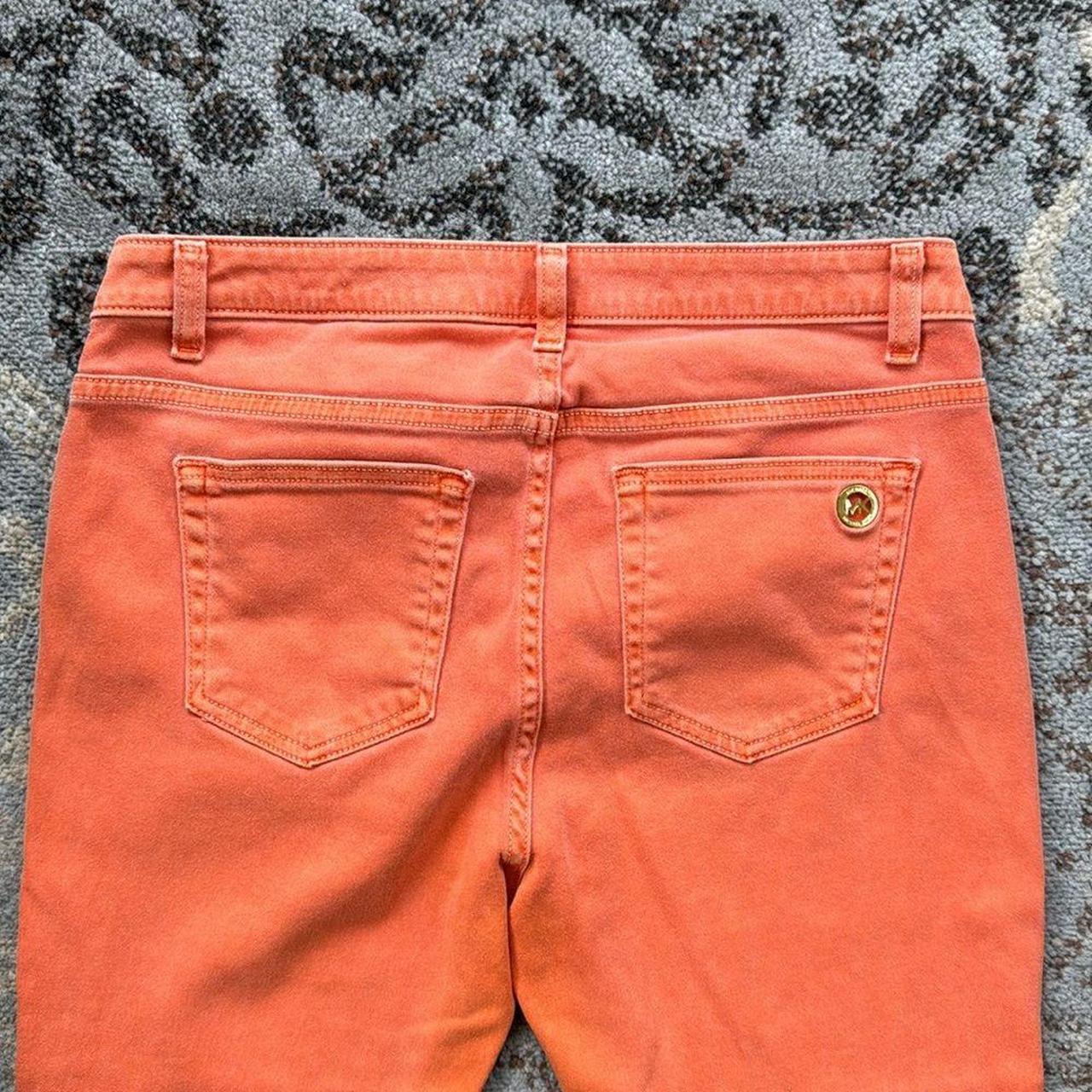 Michael Kors Izzy Cropped Skinny Denim Jeans Orange. Depop