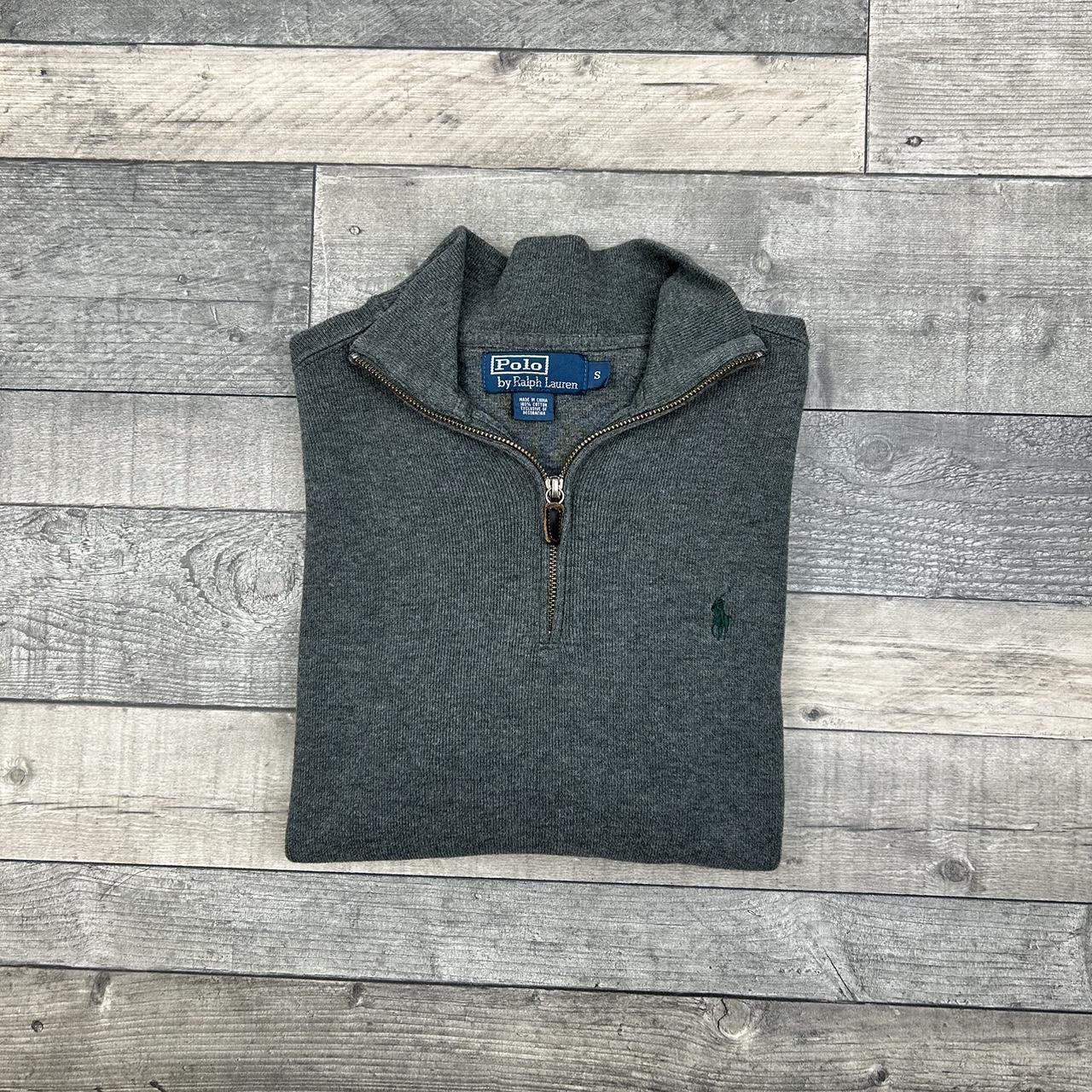 🍐 Ralph Lauren quarter zip in grey with amazing... - Depop