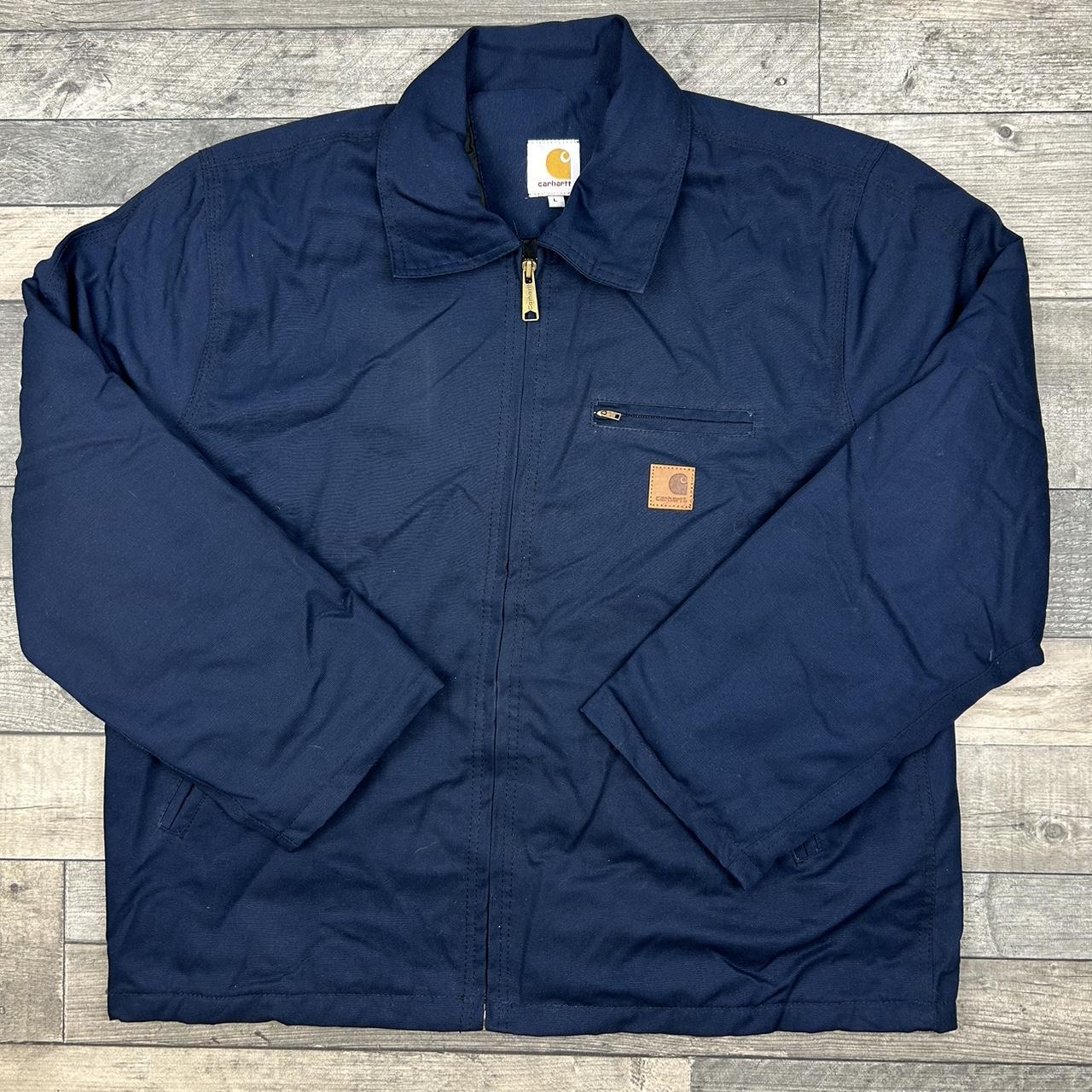 🍐 Carhartt WIP Detroit rework thick jacket in navy... - Depop