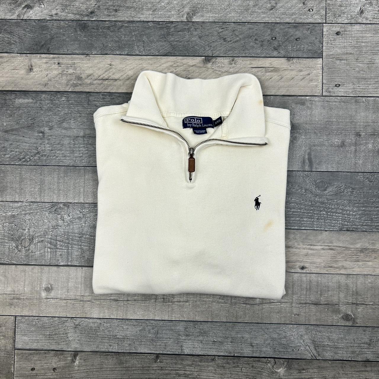 Ralph lauren discount quarter zip cream