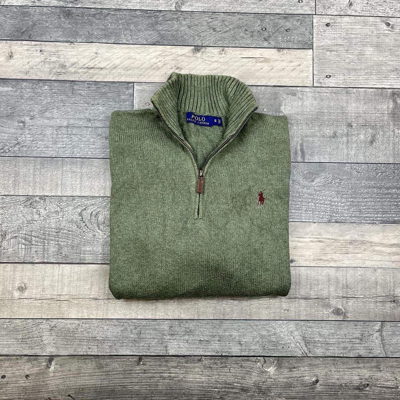 🍐 Ralph Lauren quarter zip in green with amazing... - Depop