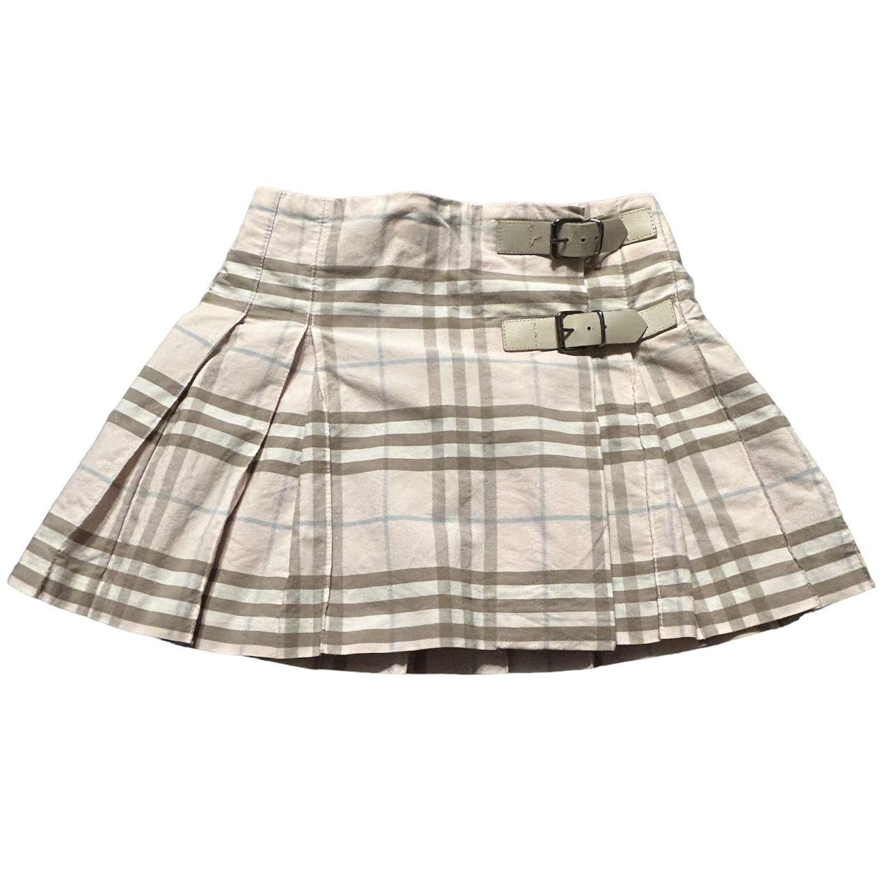 Pink plaid burberry skirt hotsell