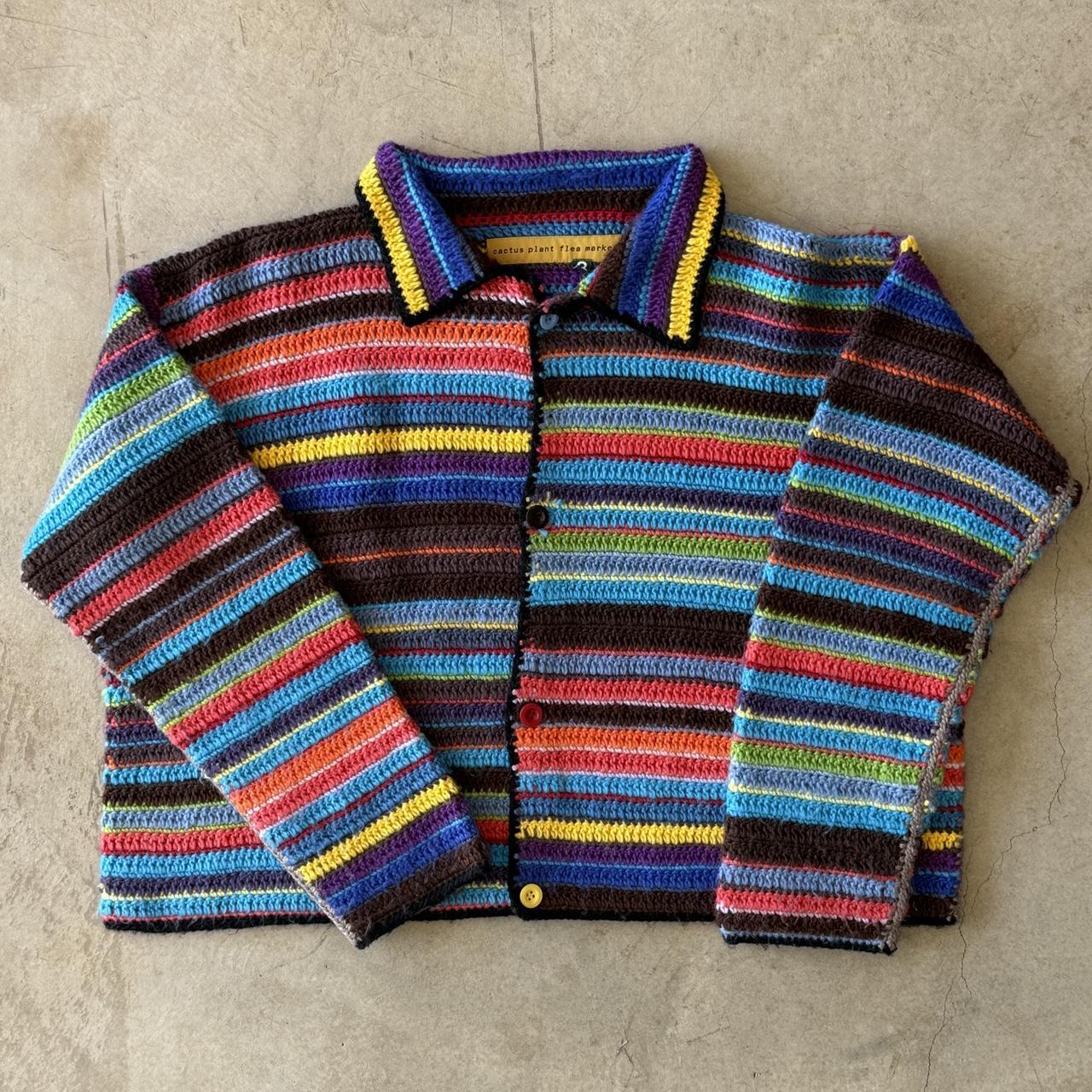 CPFM CACTUS PLANT FLEA MARKET CROCHET KNIT CARDIGAN