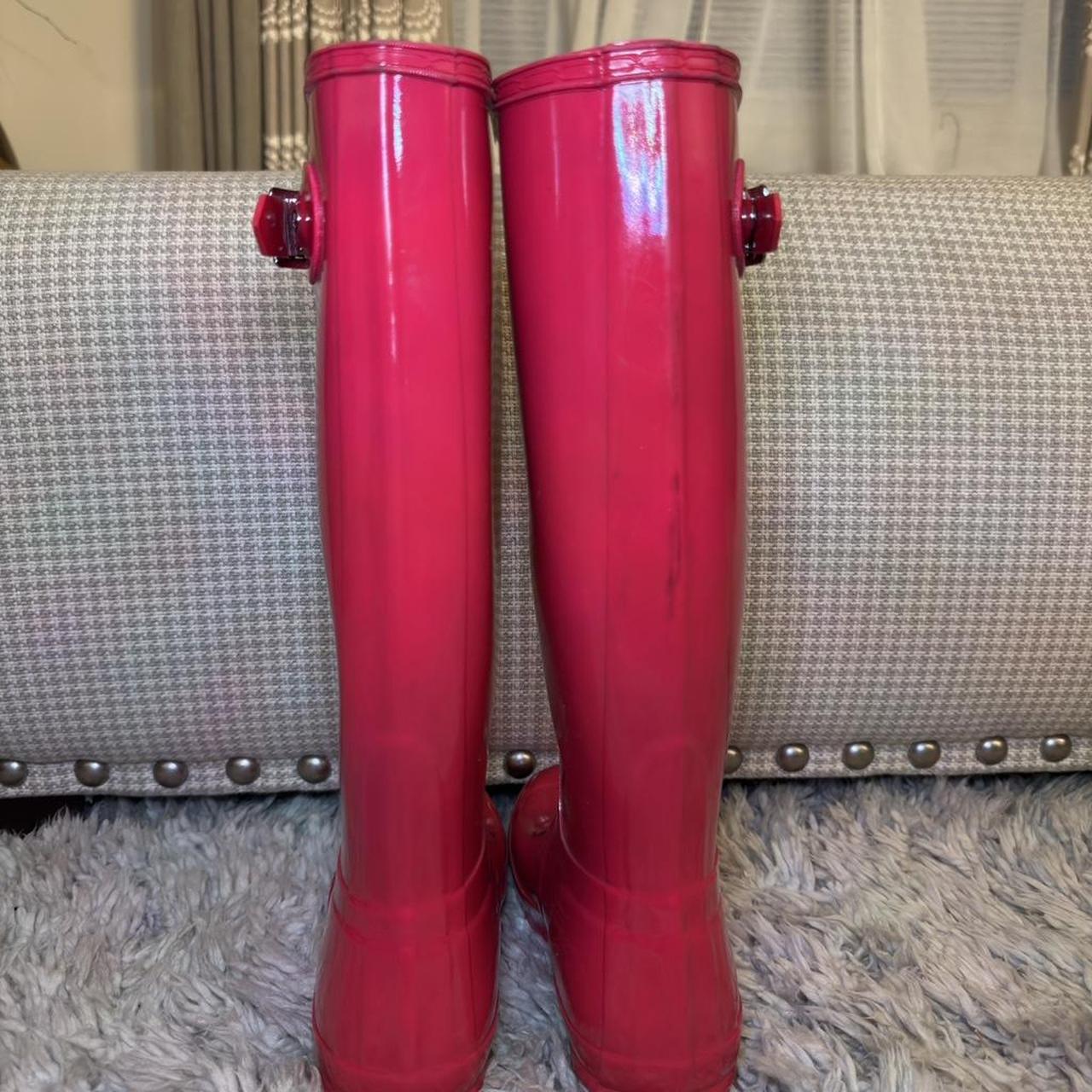 Hunter Women's Mid calf Boots - Red - US 7 – Size… - image 3