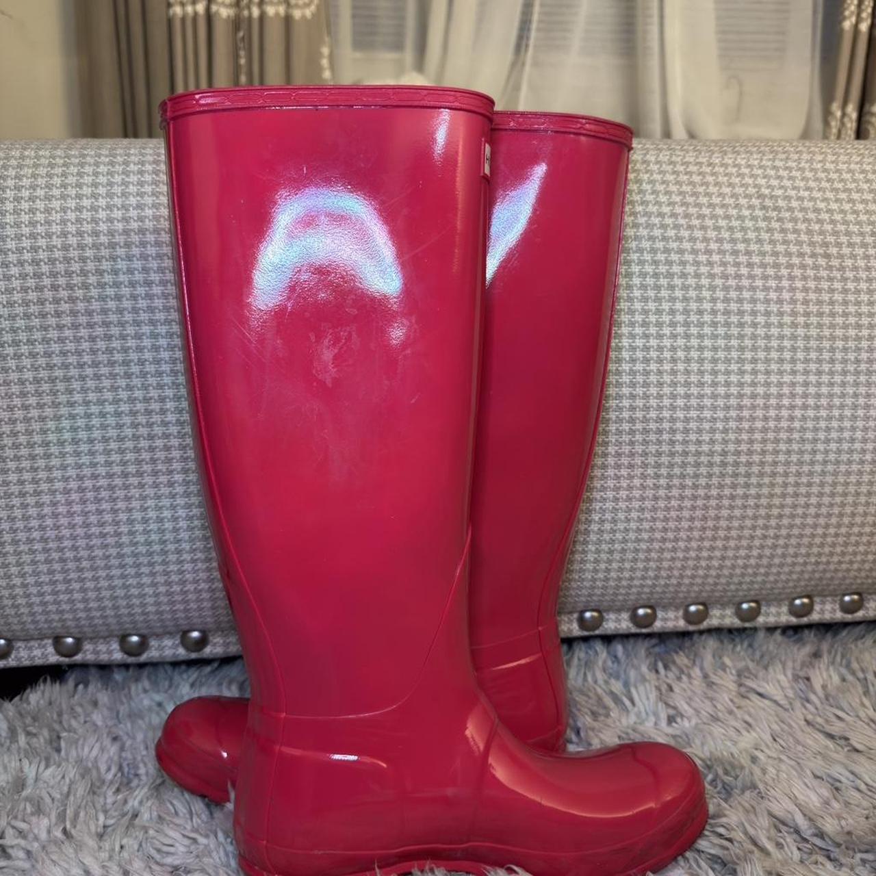 Hunter Women's Mid calf Boots - Red - US 7 – Size… - image 2