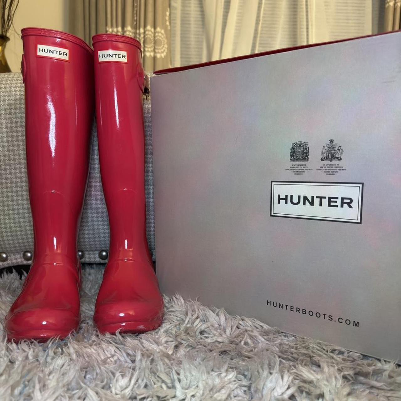 Hunter Women's Mid calf Boots - Red - US 7 – Size… - image 1