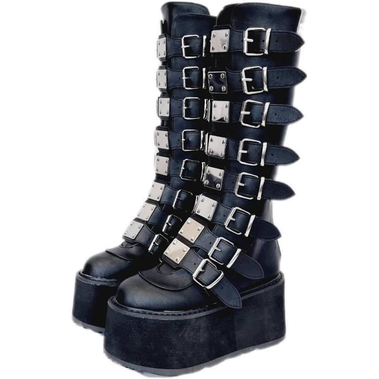 Demonia Buckle boots size 7 / 40. Come with the... - Depop