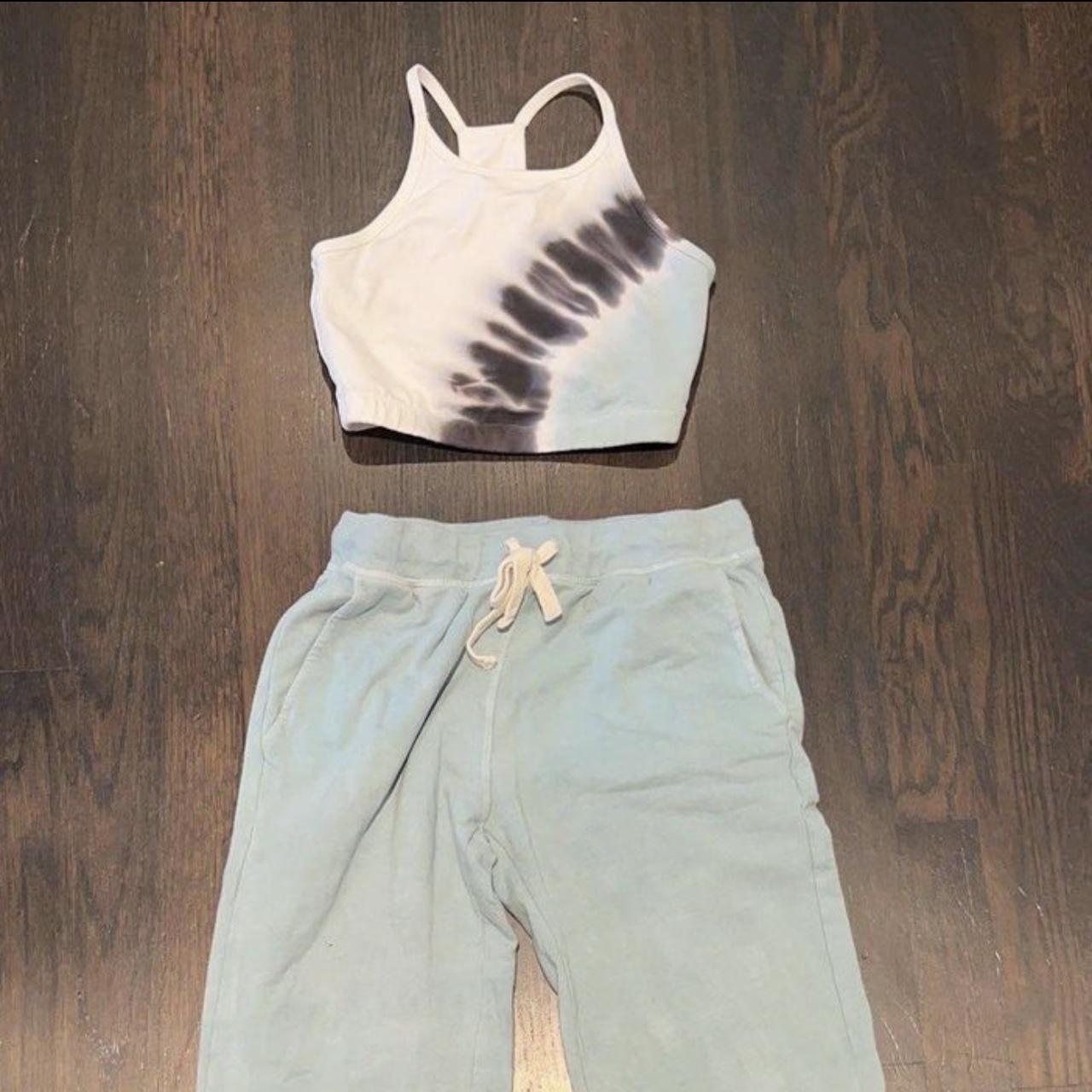 electric and rose two piece set super cute and comfy Depop