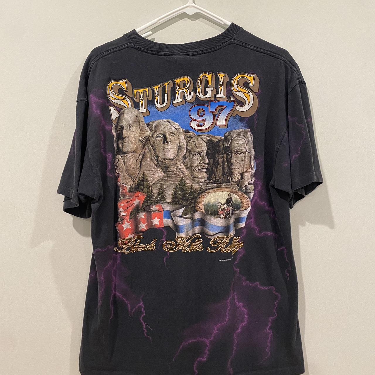 1997 Sturgis wizard motorcycle tee P2P: 20”... - Depop