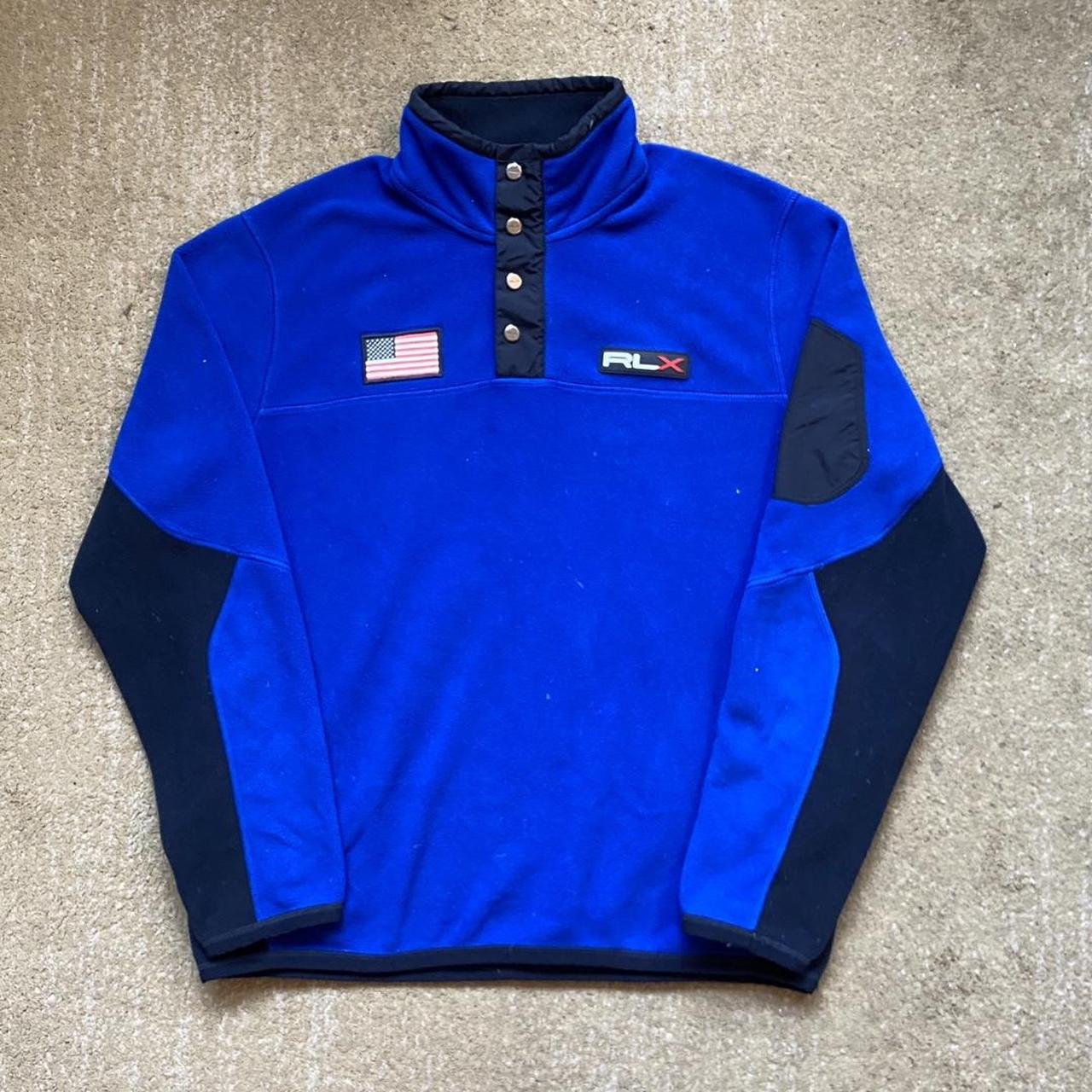 RLX Ralph Lauren fleece quarter zip pullover jacket... - Depop