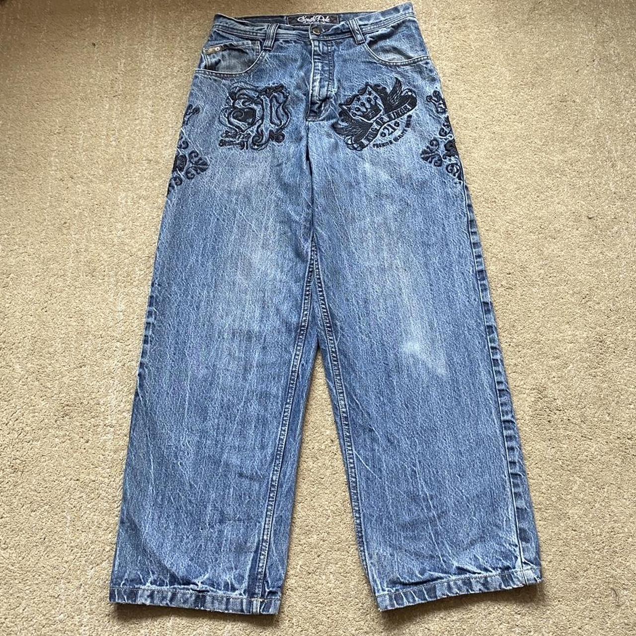 Crazy y2k 2000s SouthPole king of kings baggy jeans.... - Depop